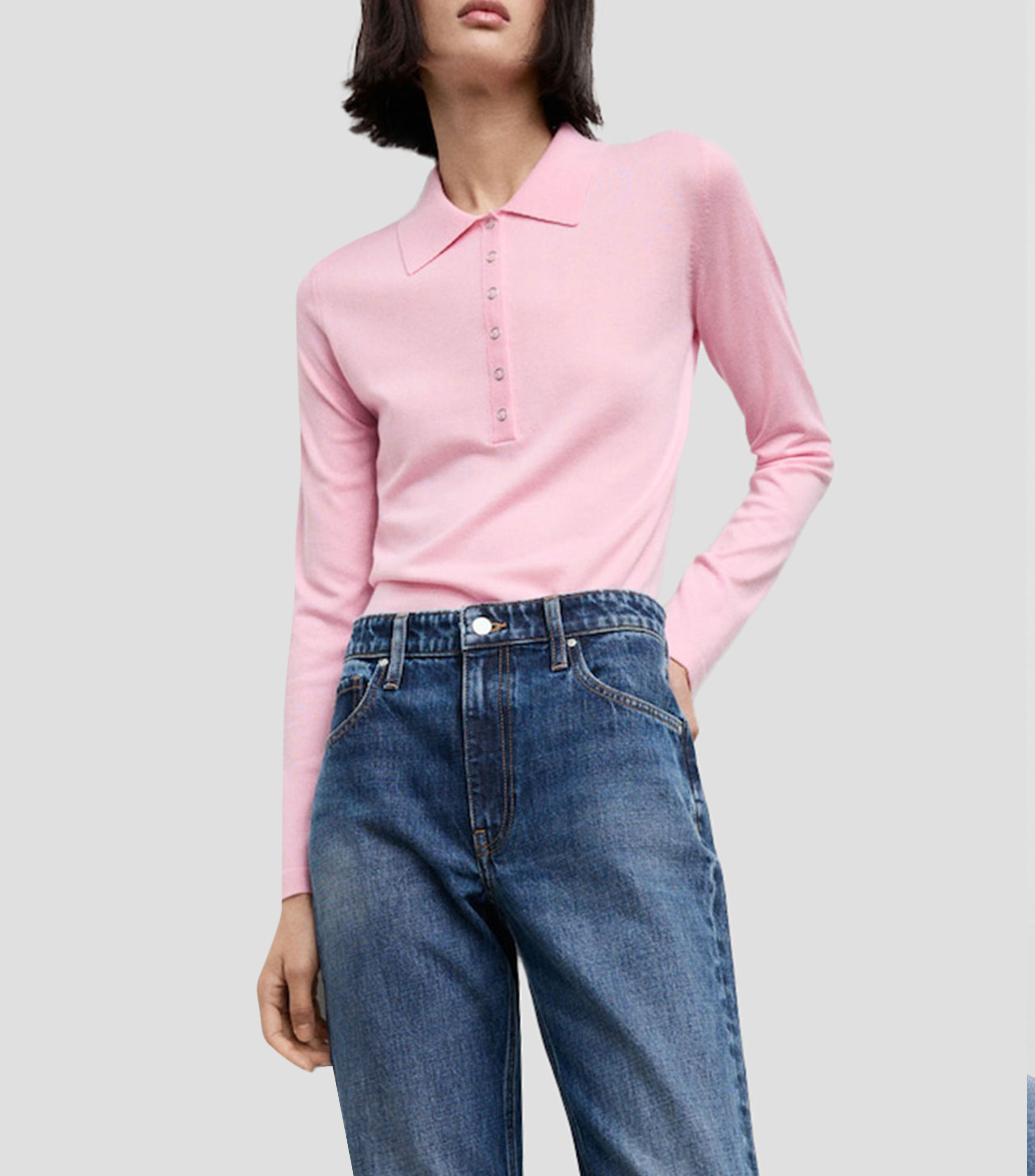 Suéter cuello polo Mujer