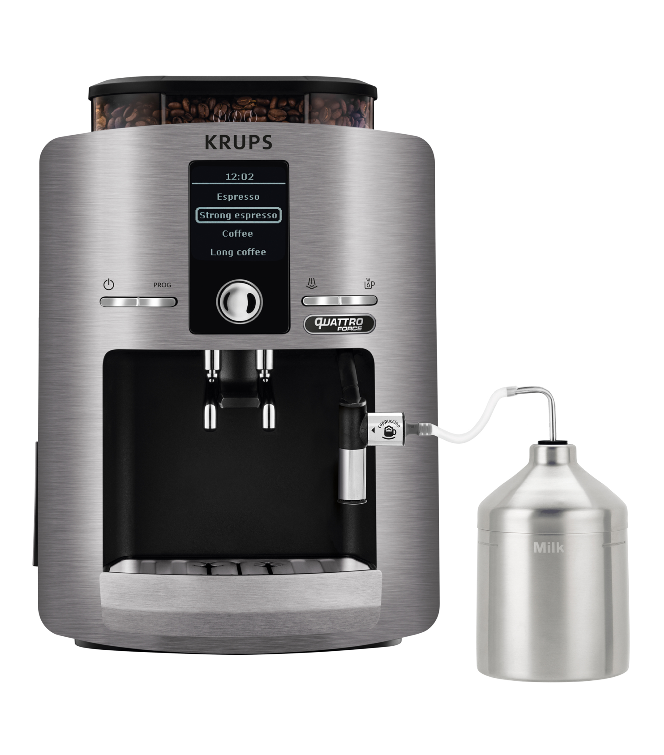 Krups Cafetera Espressería Superautomática, 12 Tazas, Plateada, Acero