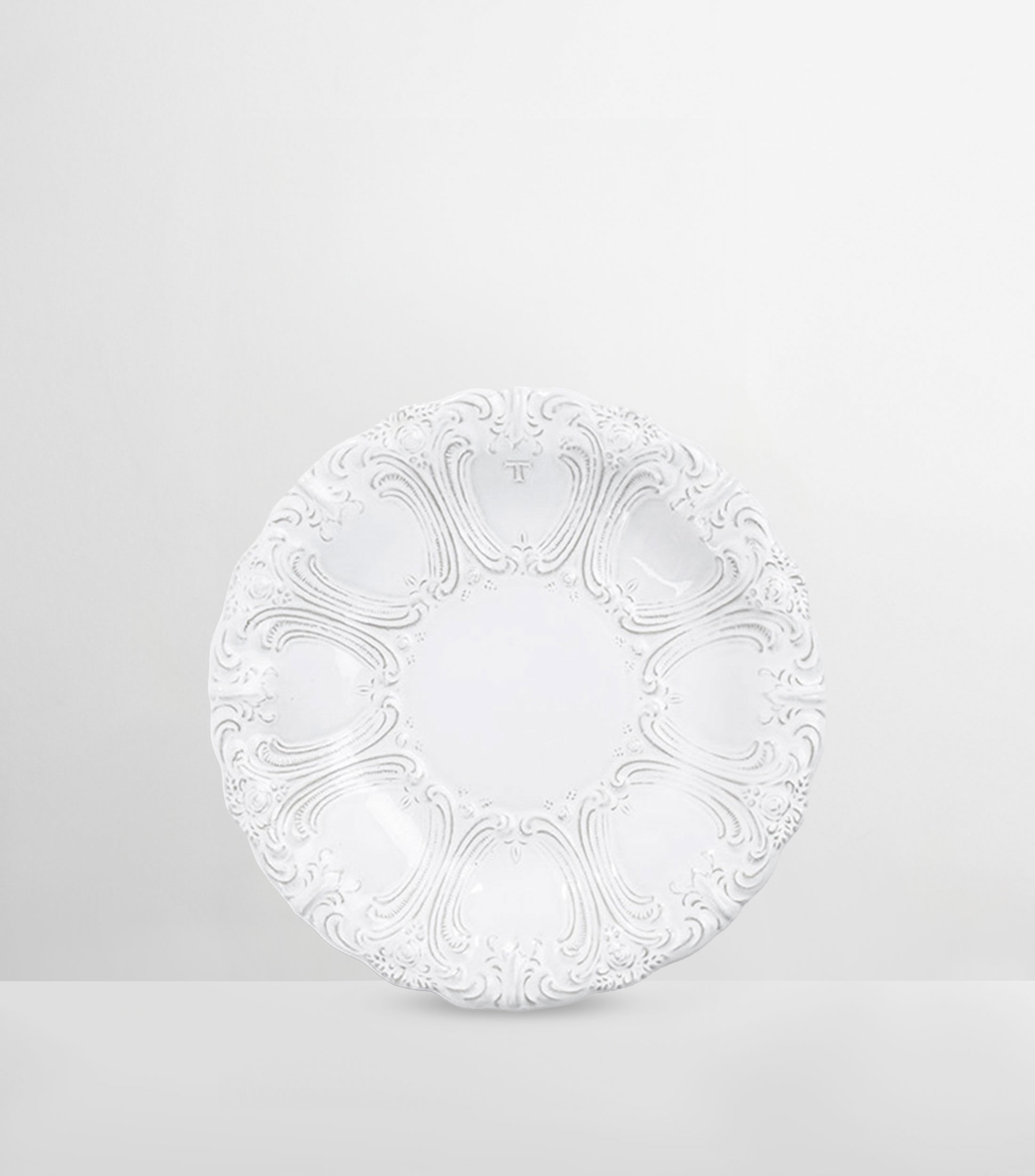 Plato hondo Meissonnier blanco en cerámica