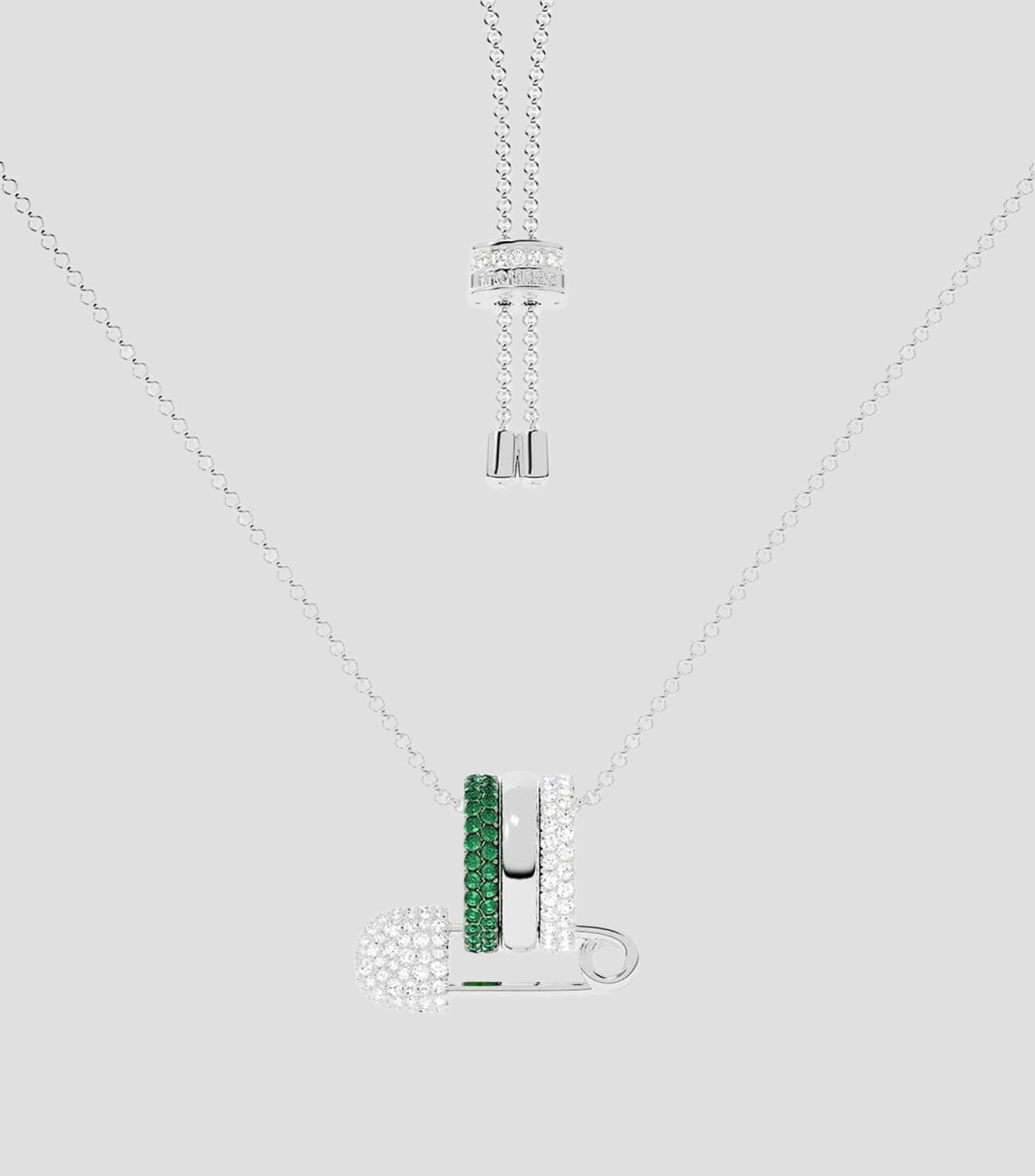 Collar en plata con incrustación de circonia Mujer