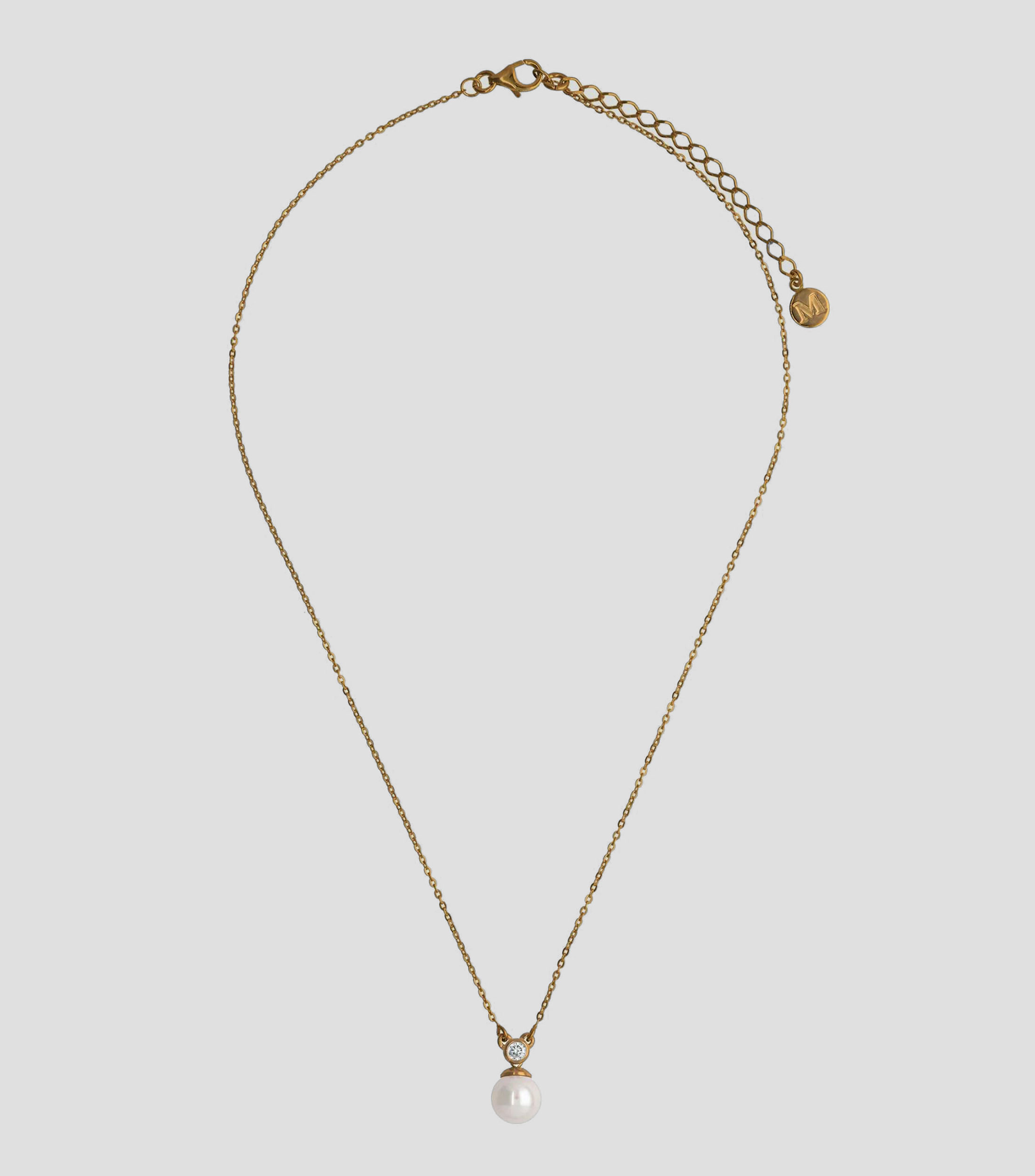 Collar con colgante en plata Mujer