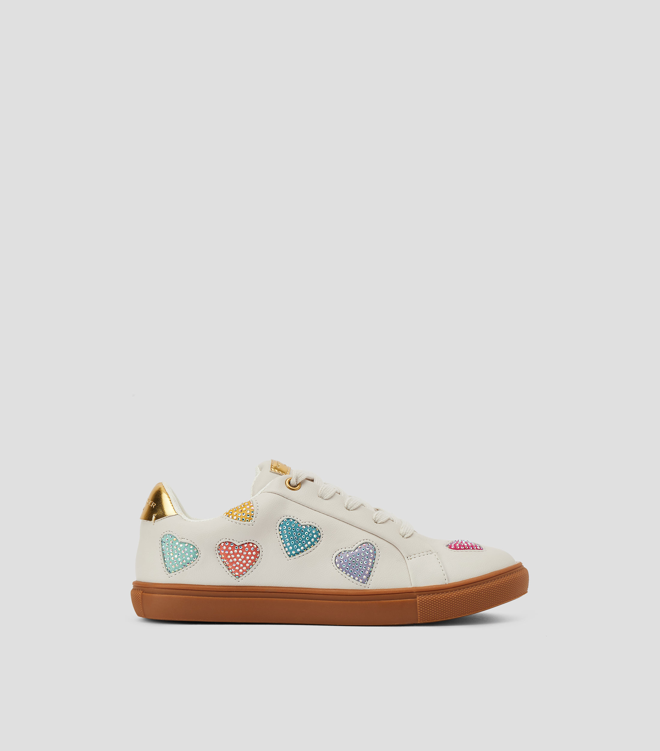 Tenis casuales Mini Lane Heart en piel vacuna Niña