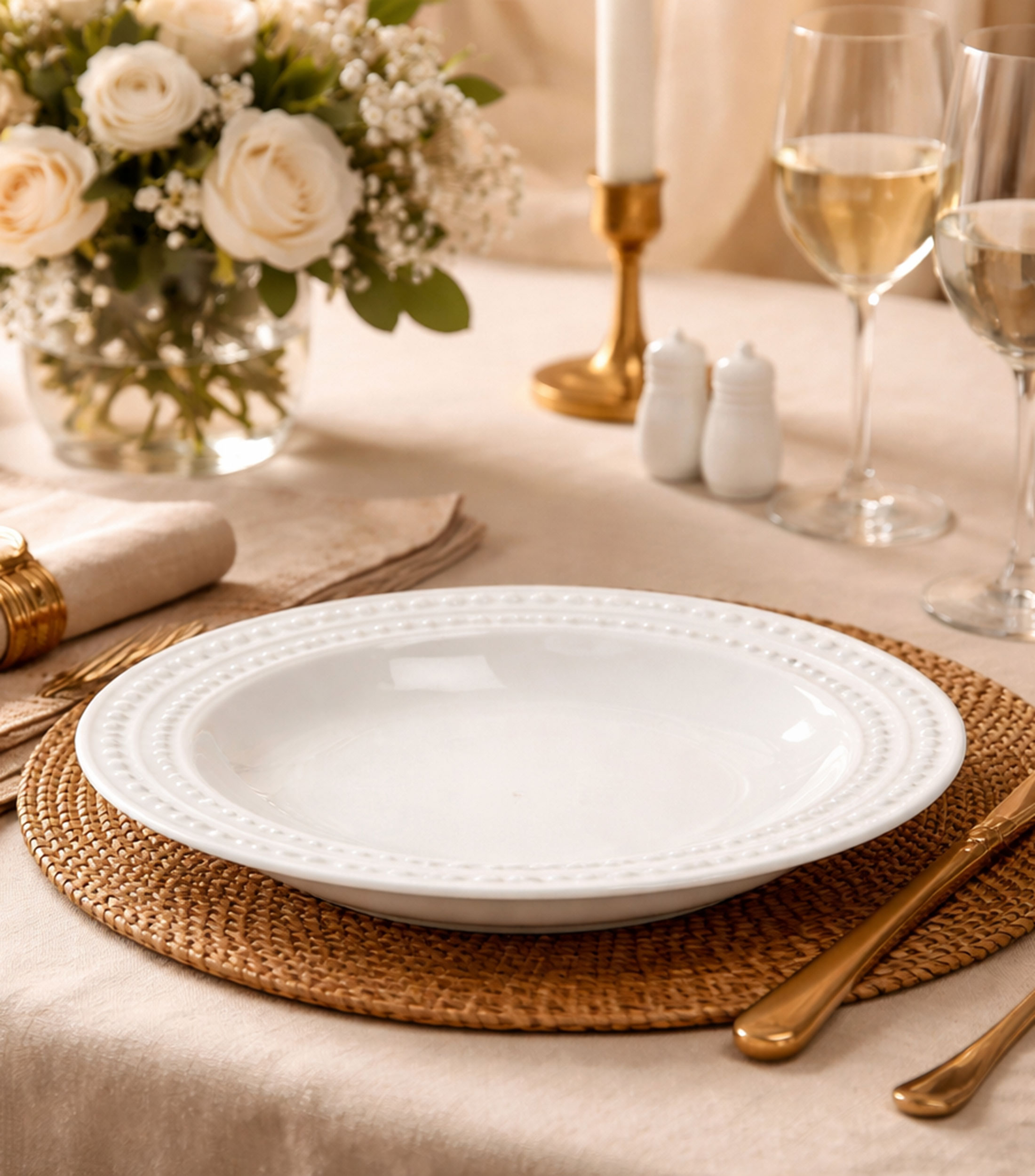 Plato para sopa Perlee White