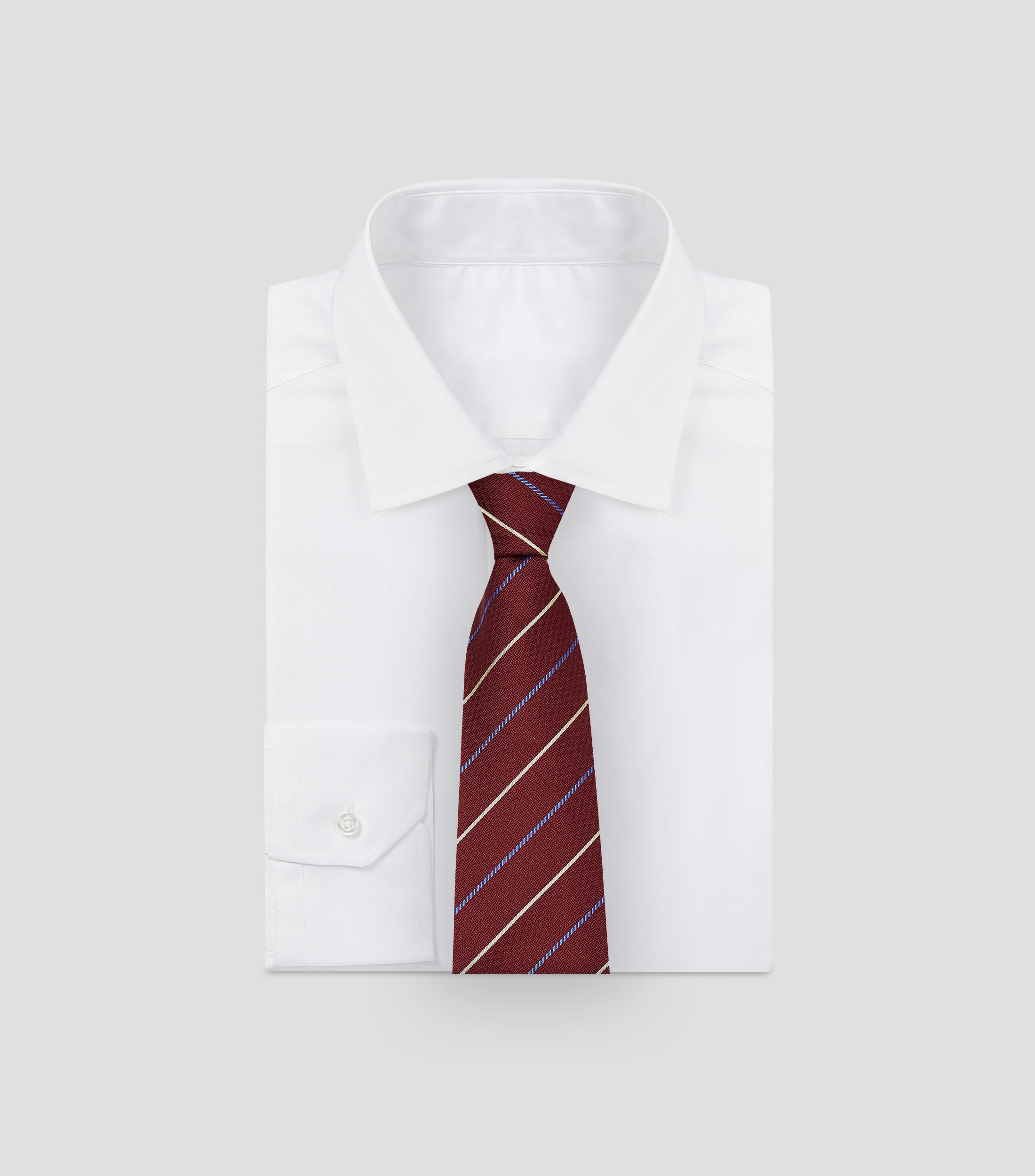Corbata ancha de seda a rayas
