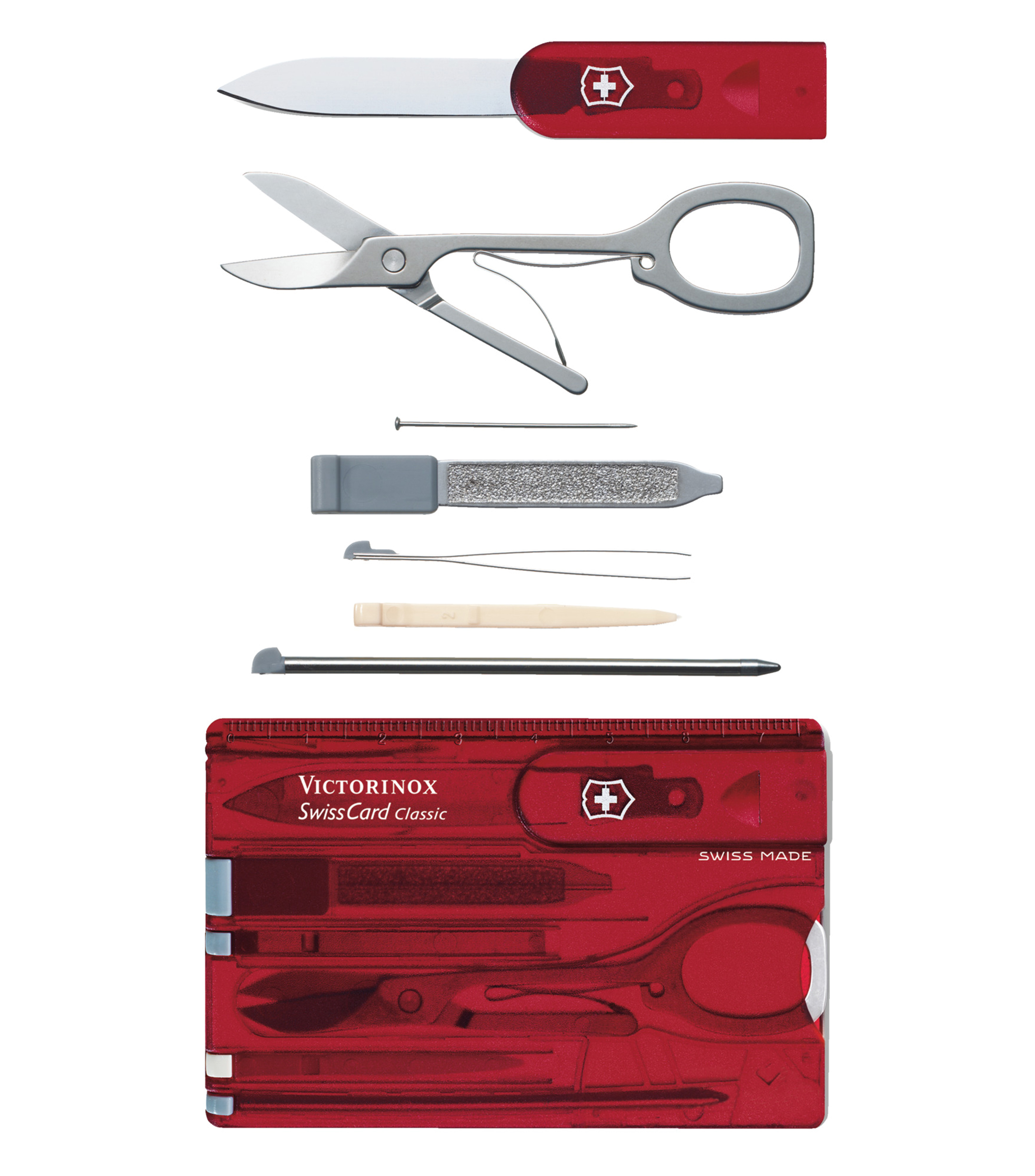 Navaja SwissCard Roja
