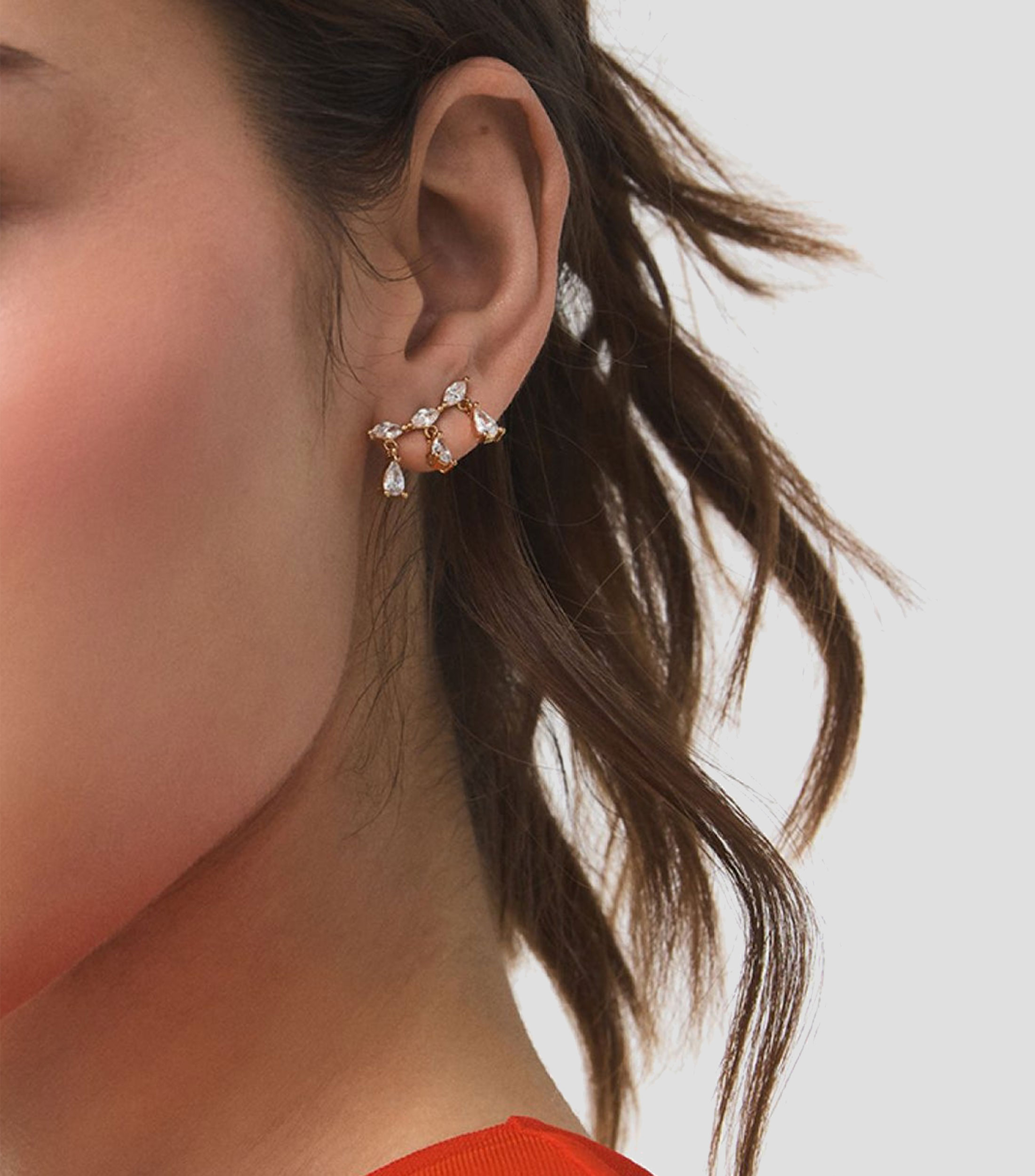 Aretes Sheree con circonias Mujer