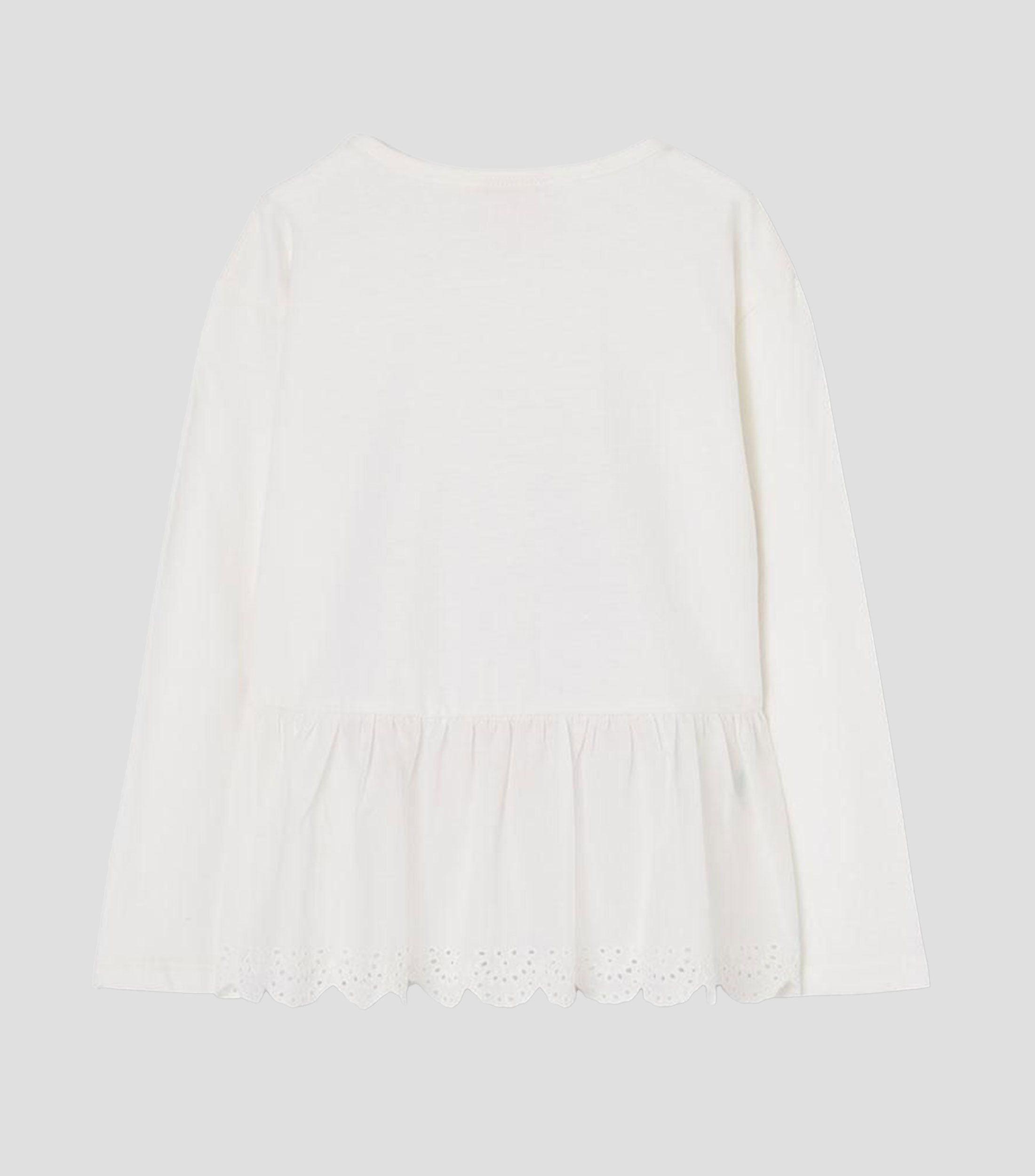 Playera cuello redondo manga larga con estampado Bebé