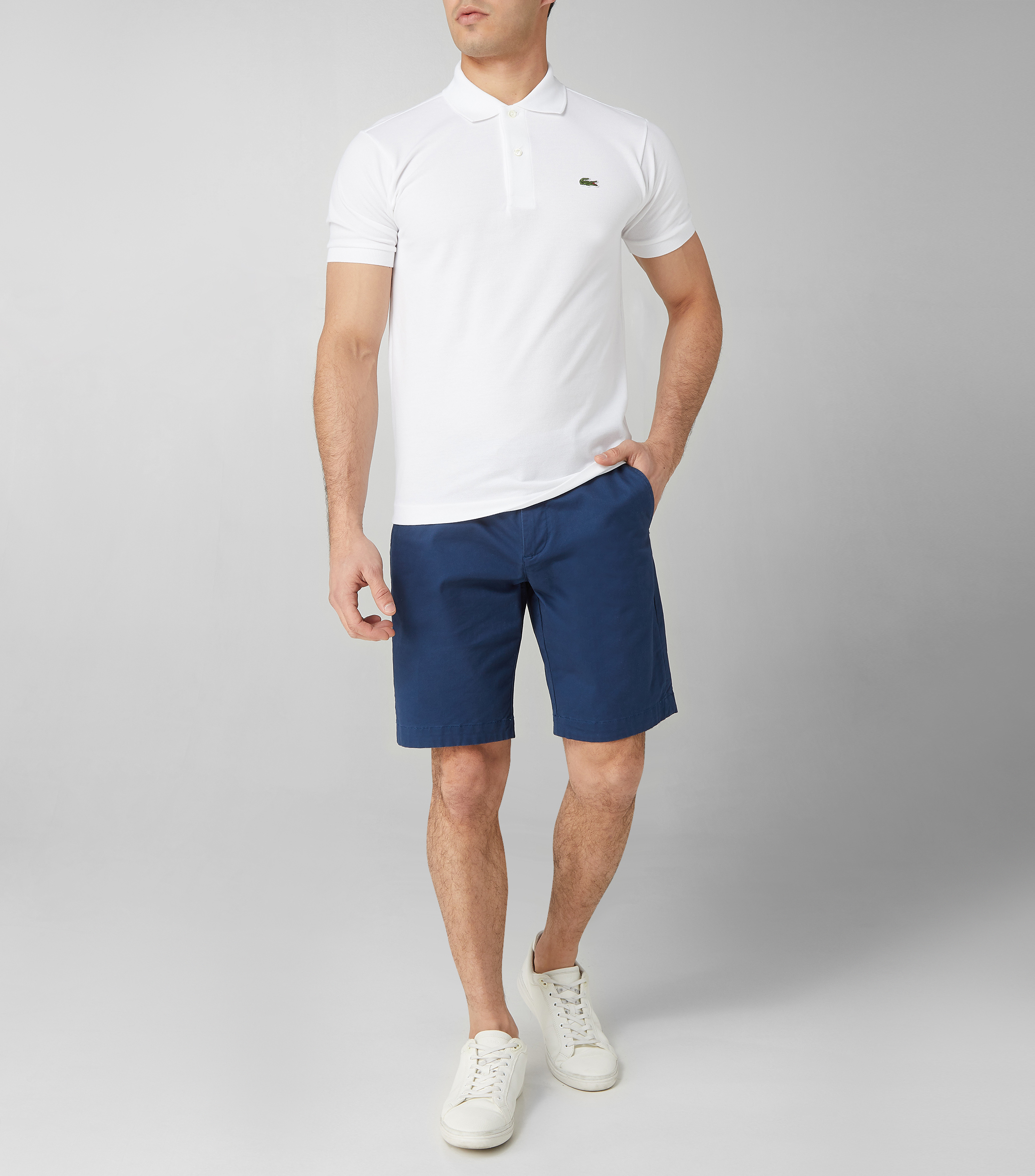 Playera Polo blanca de manga corta Hombre