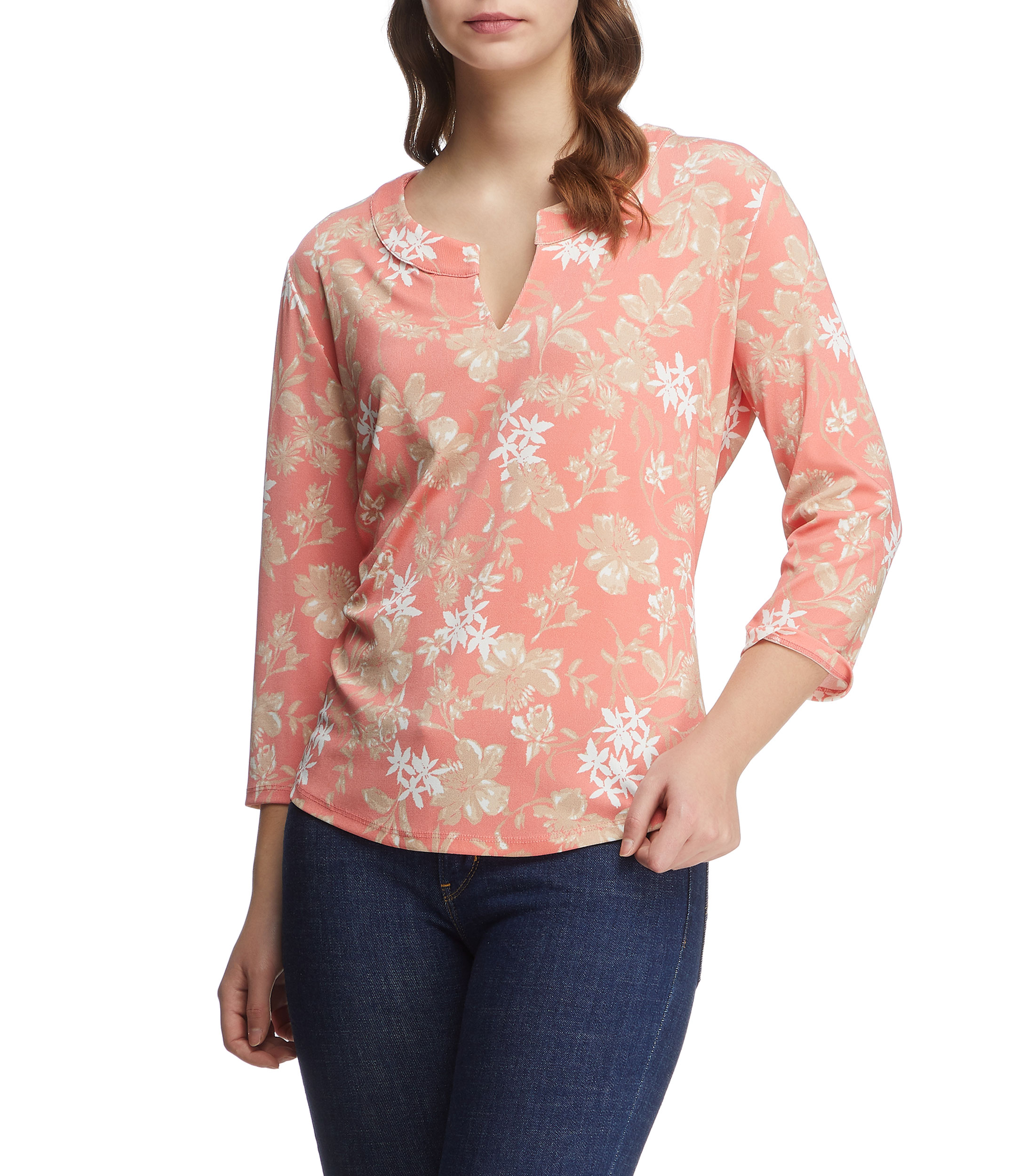 Charme Blusa con flores de manga 7 8 Mujer El Palacio de Hierro