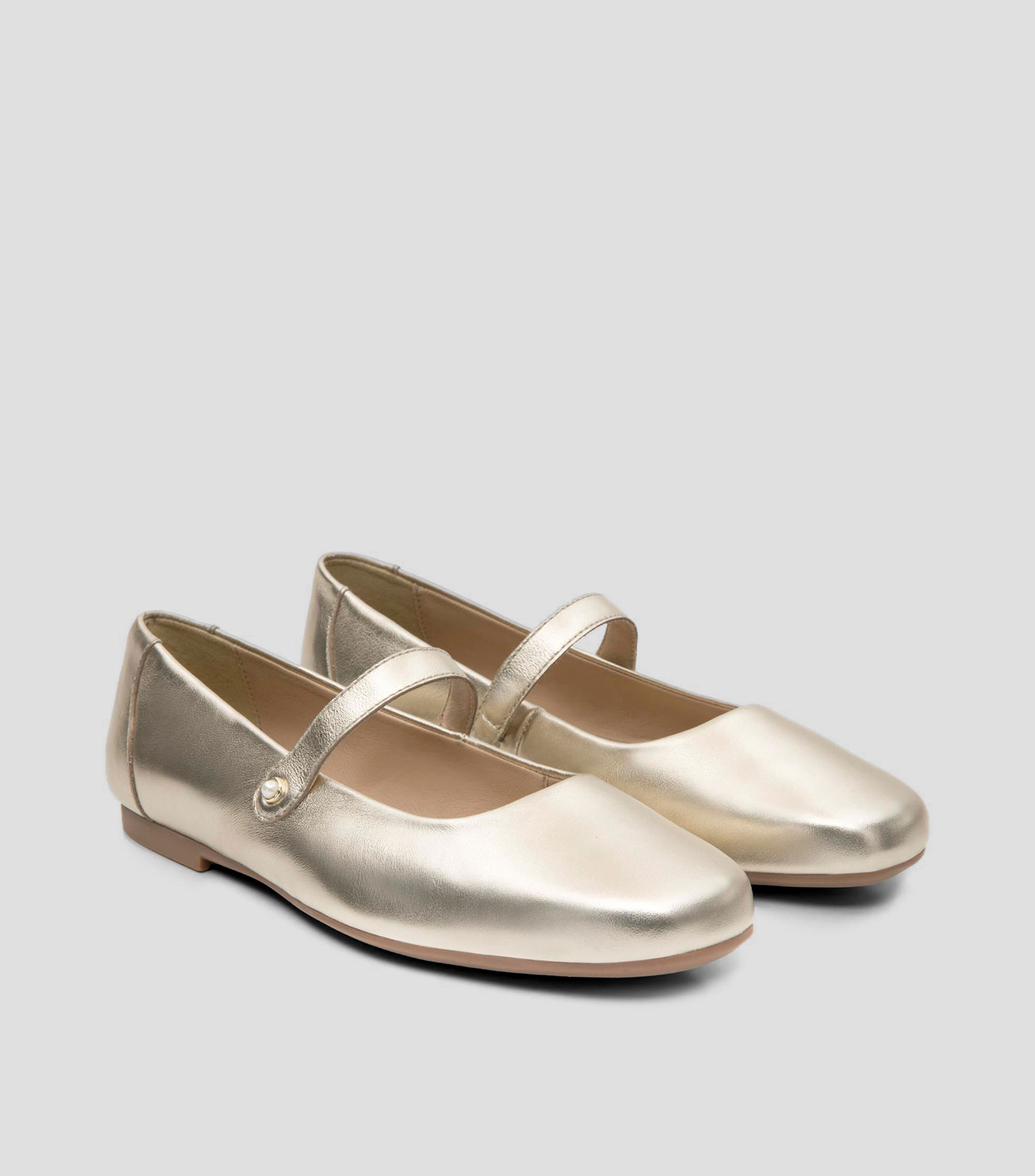 Flats Atessa en piel con cinta Mujer