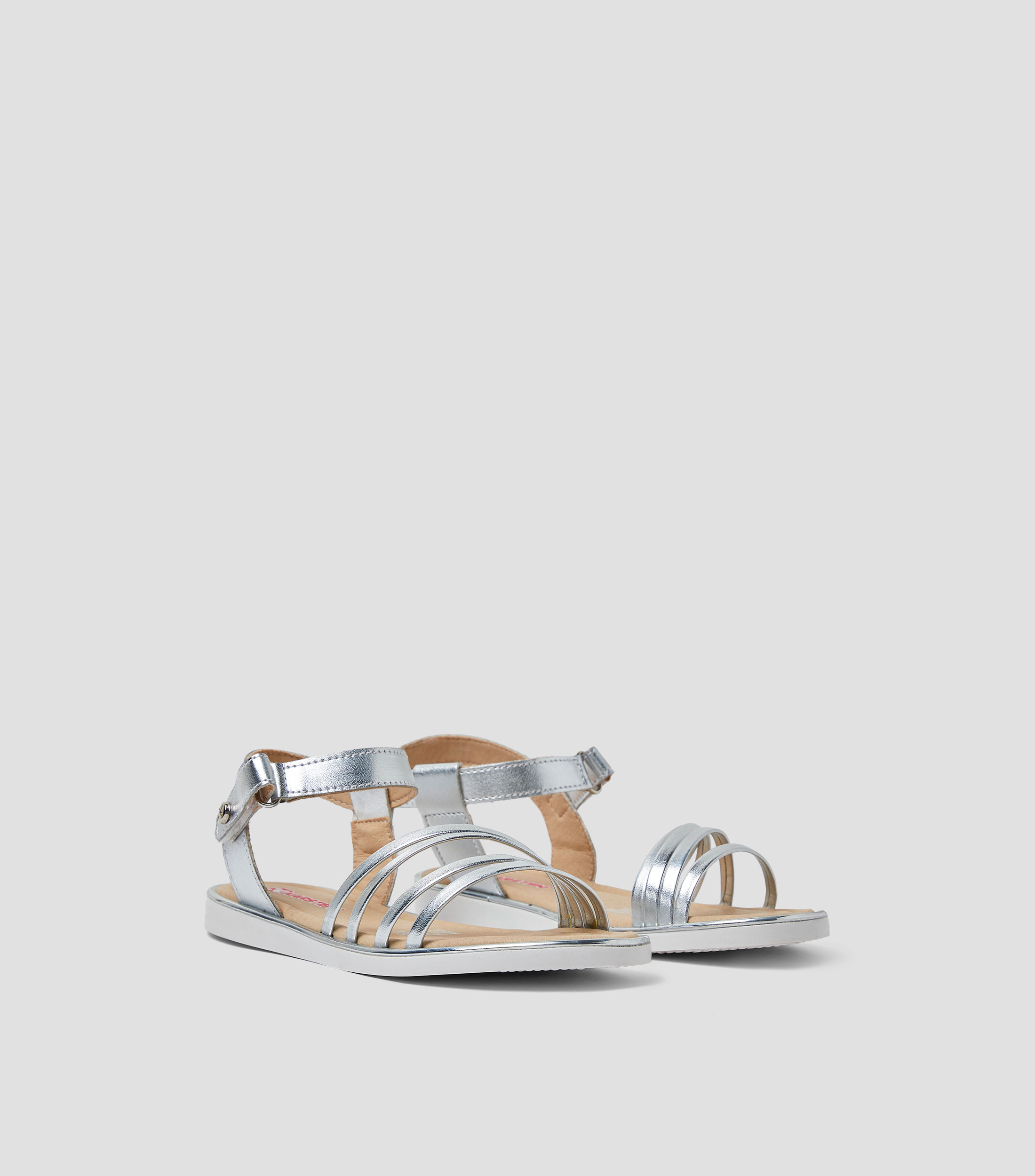 Sandalias planas con cintas Niña
