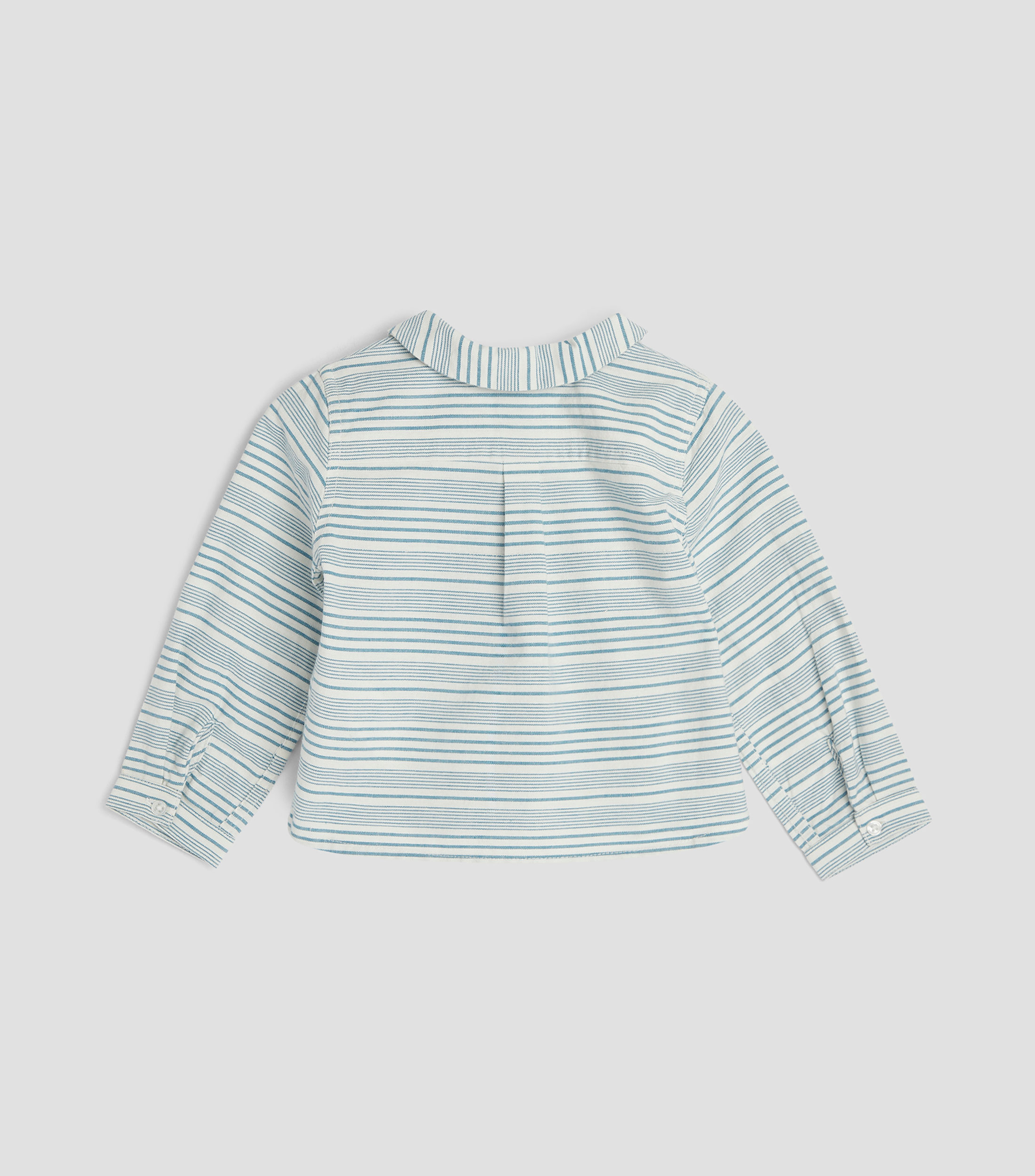 Camisa con rayas manga larga Bebé