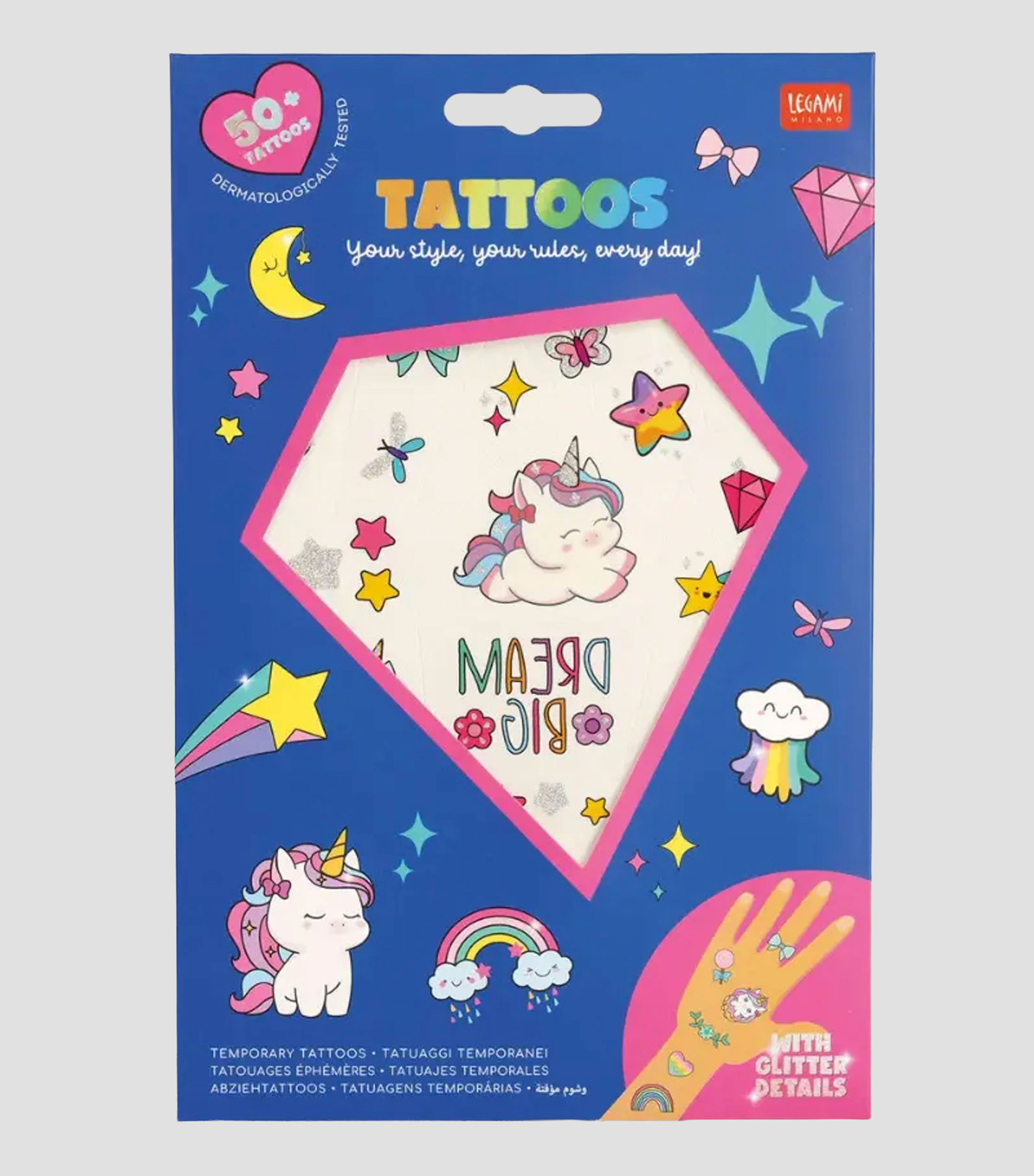 Tatuaje Temporal Unicornio