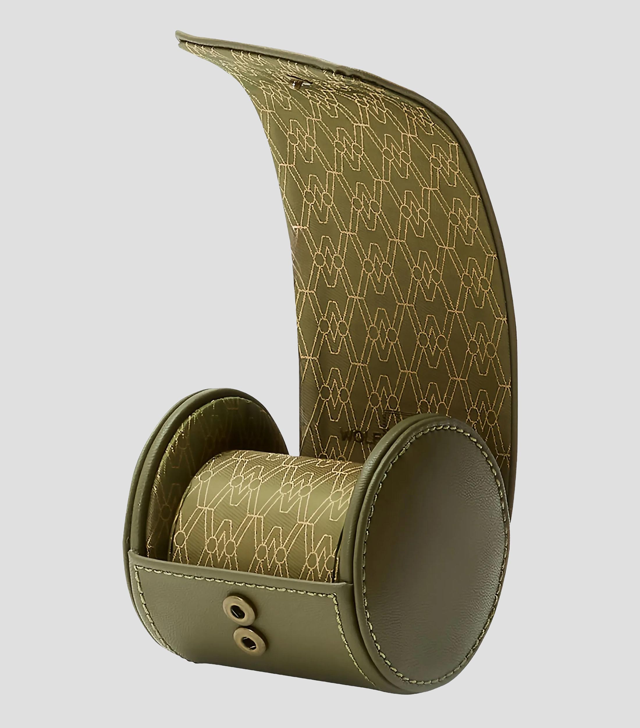 Estuche para reloj Earth Single Watch Roll verde en piel