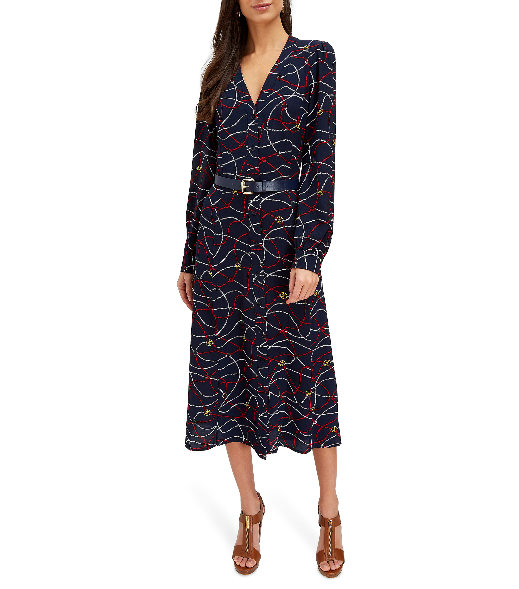 Michael Michael Kors Vestido largo con cuerdas Mujer - El Palacio de Hierro