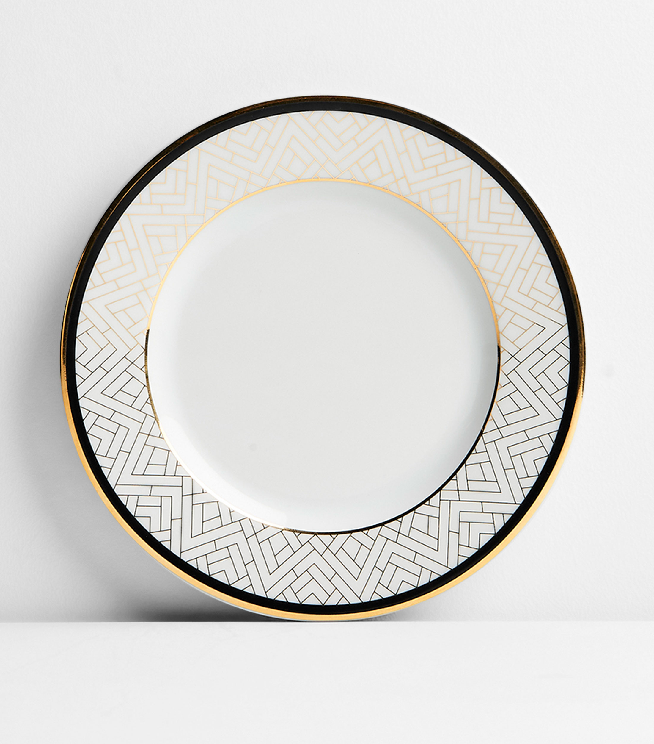 Plato para Pan Art Deco con líneas en zigzag