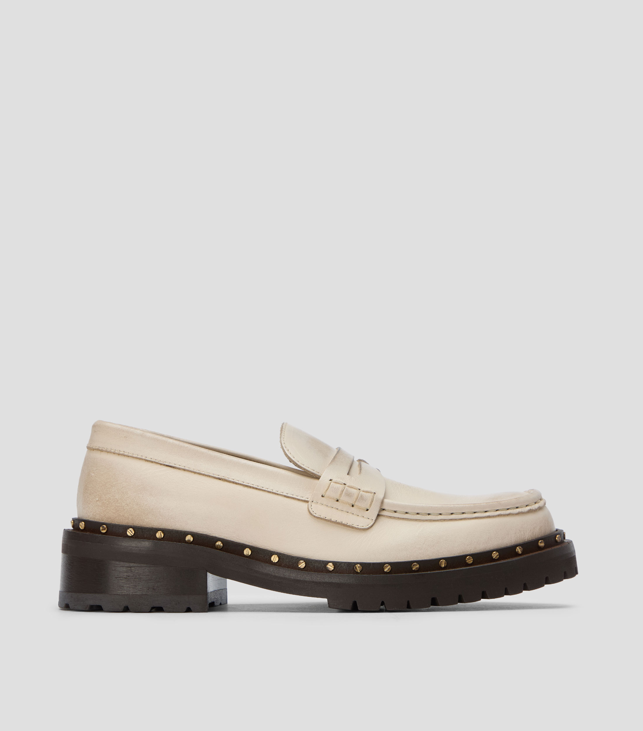Mocasines de plataforma Chunky Loafer en piel Mujer
