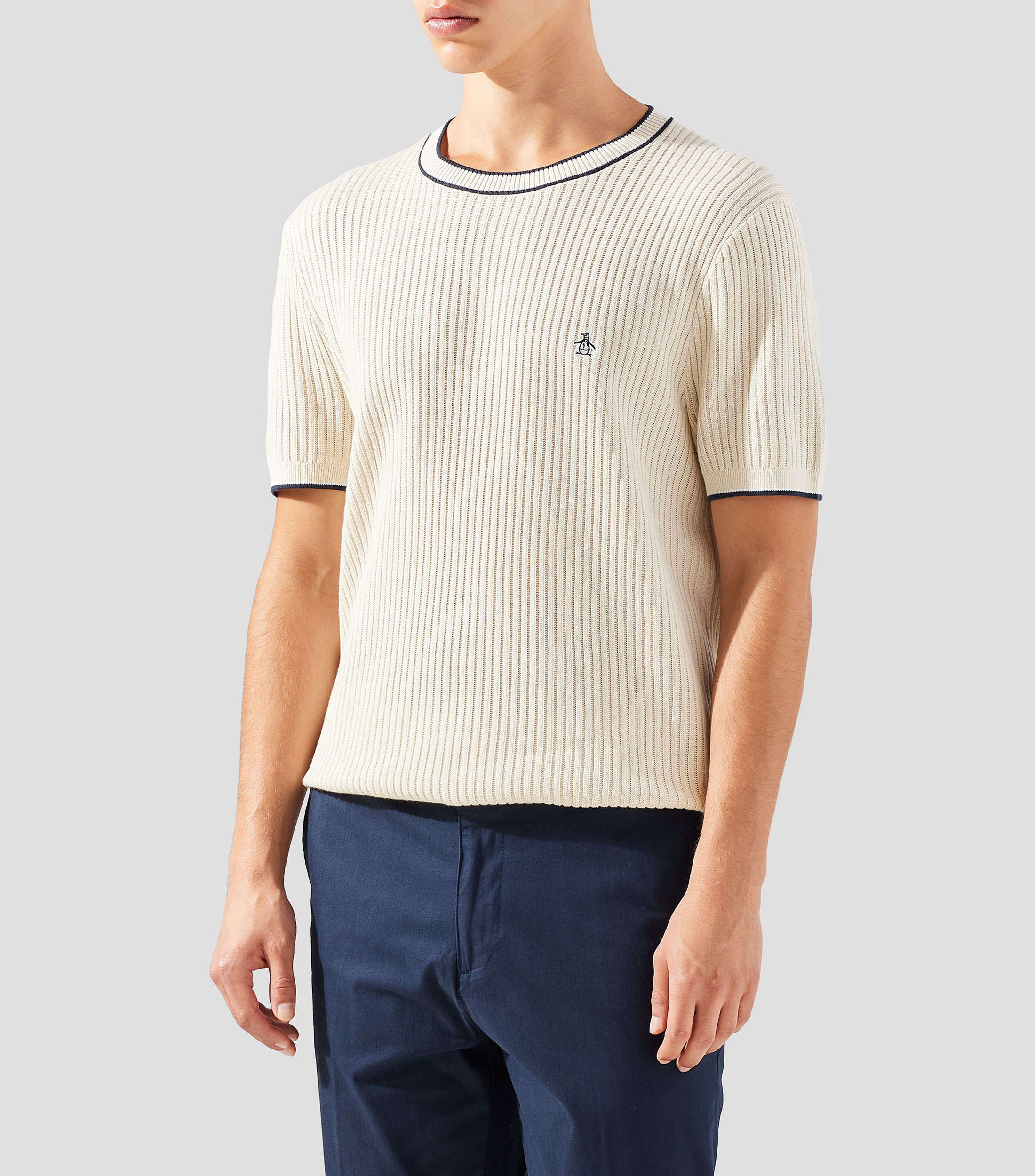 Playera cuello redondo manga corta lisa Hombre