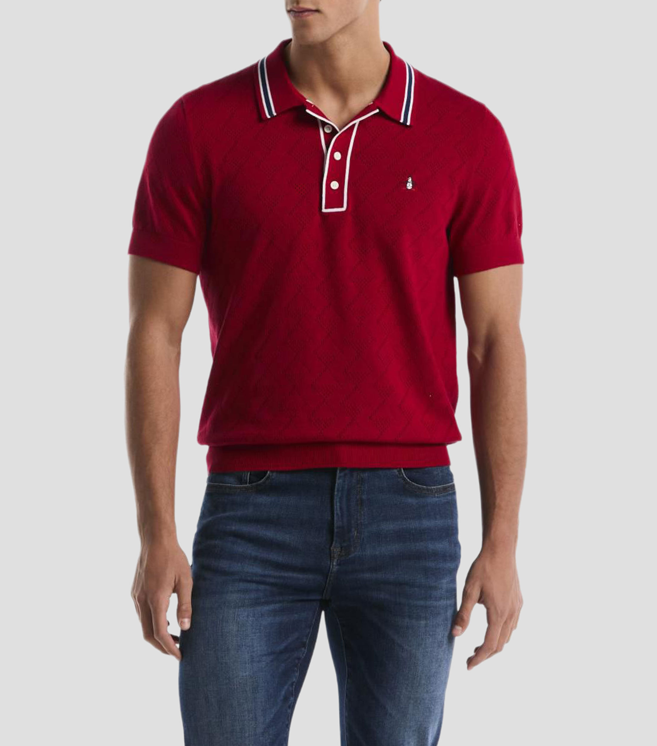 Playera tipo polo manga corta sólido Hombre