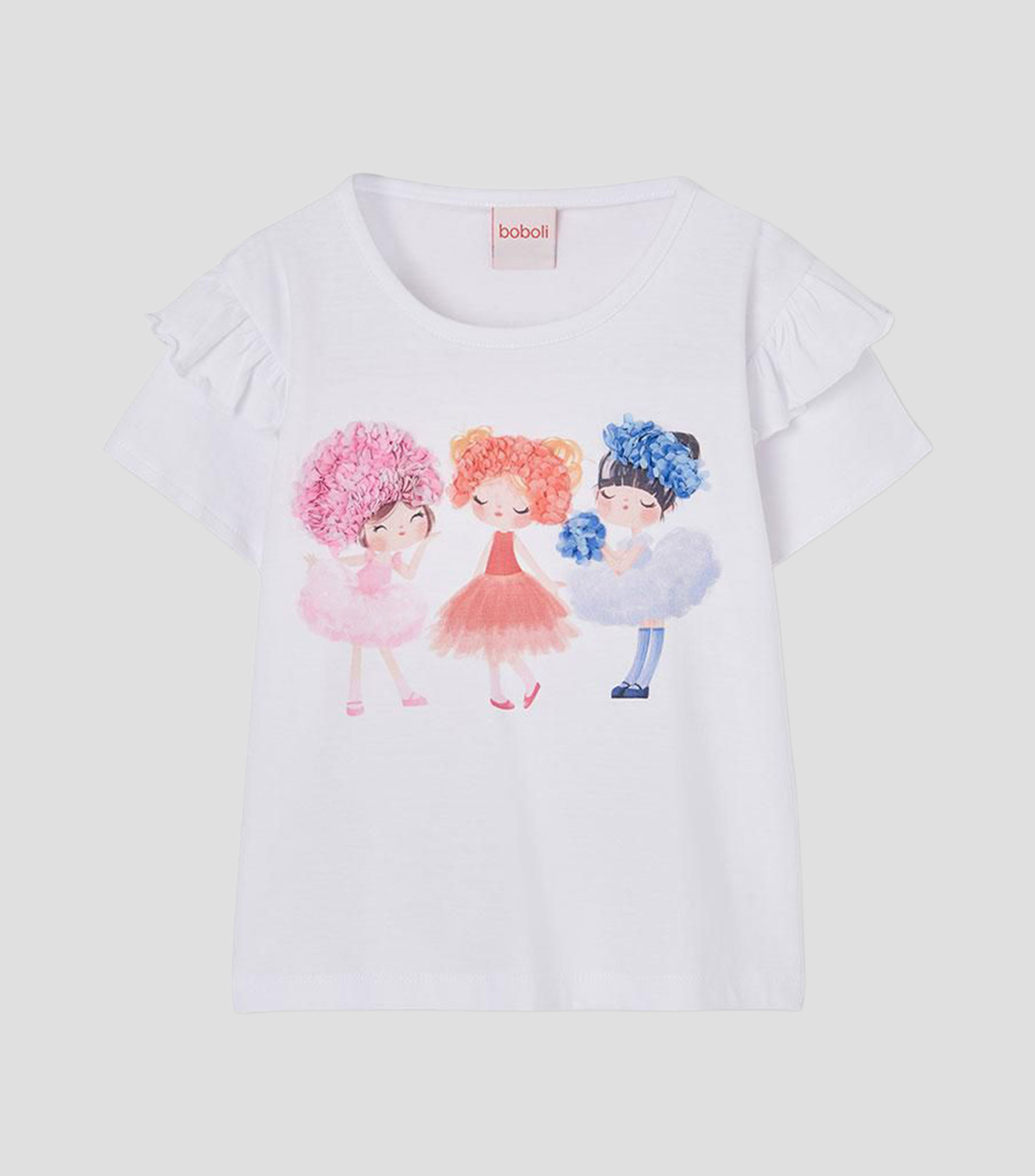 Playera cuello redondo manga corta con estampado Bebé