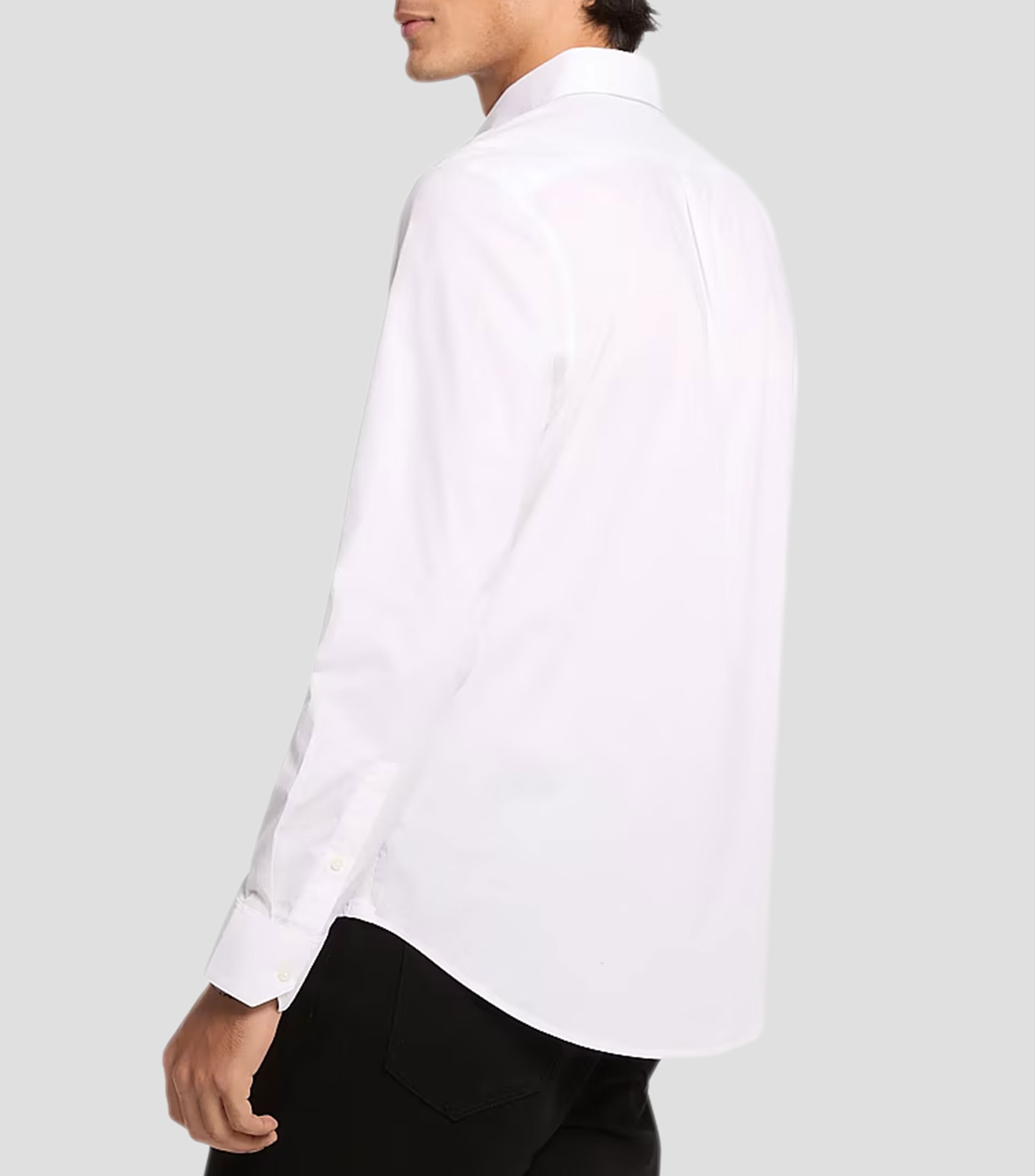 Camisa lisa manga larga Hombre