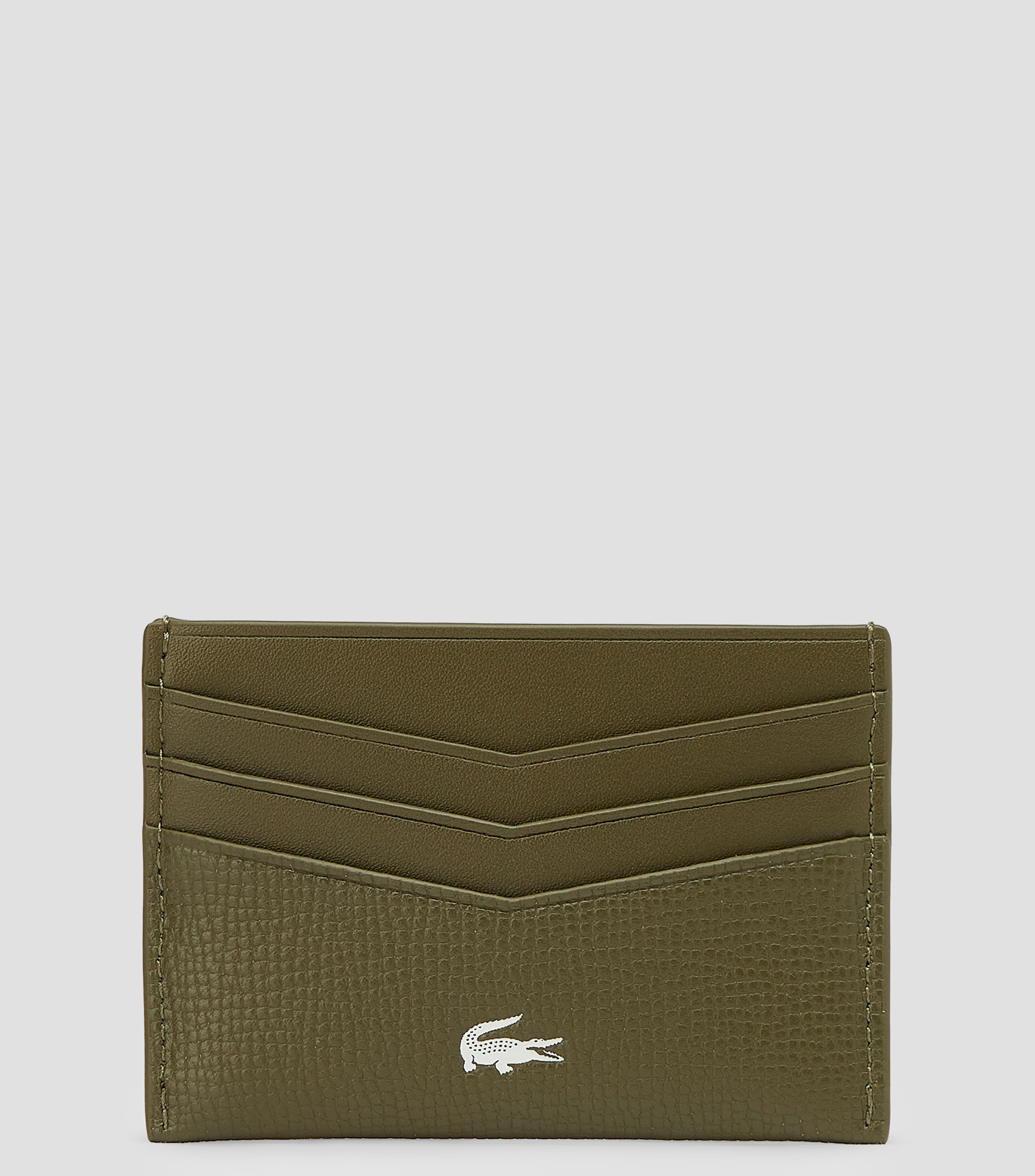 Tarjetero en piel con logotipo Hombre