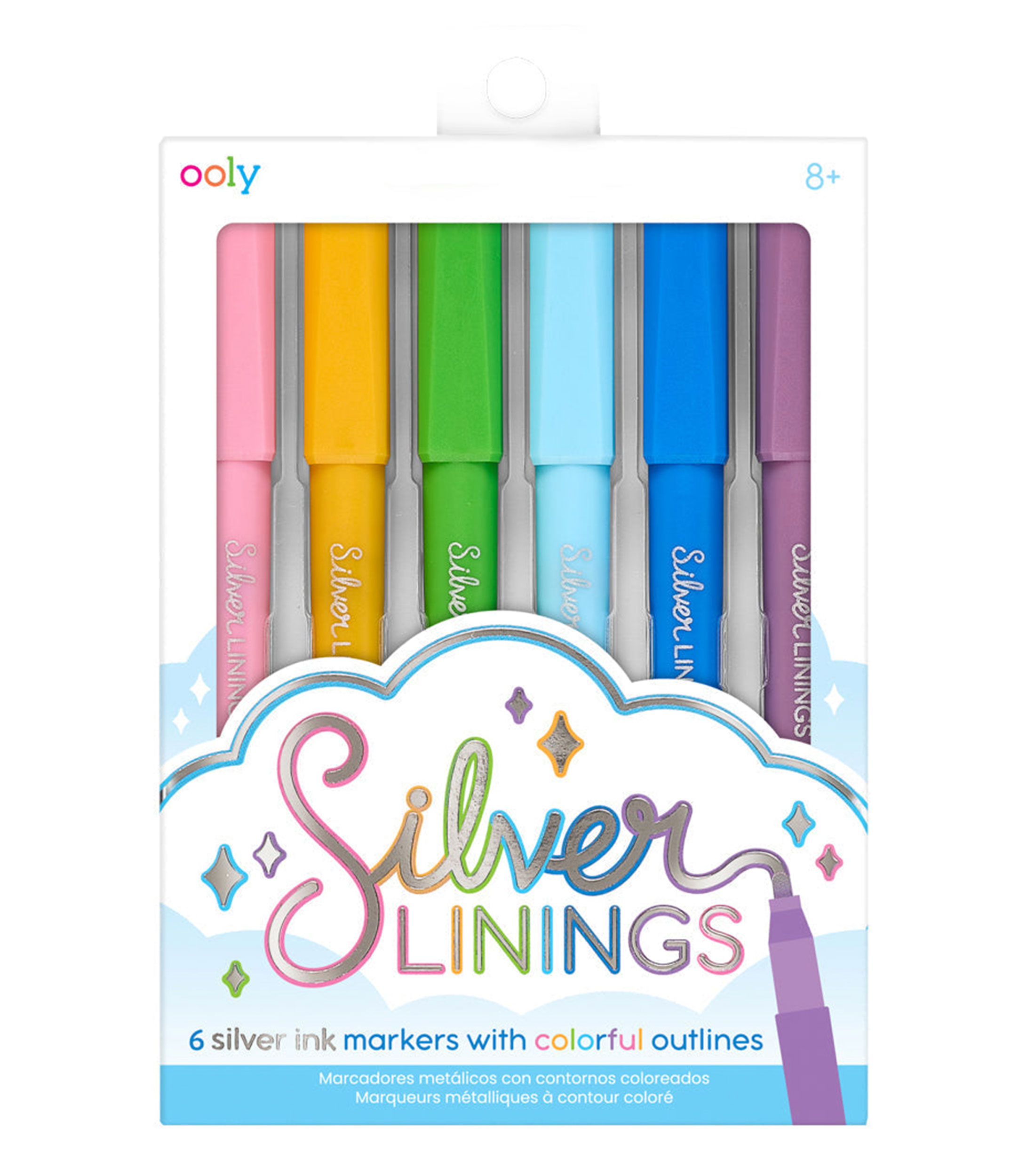 Set 6 Plumones Silver Lining Outline Ooly