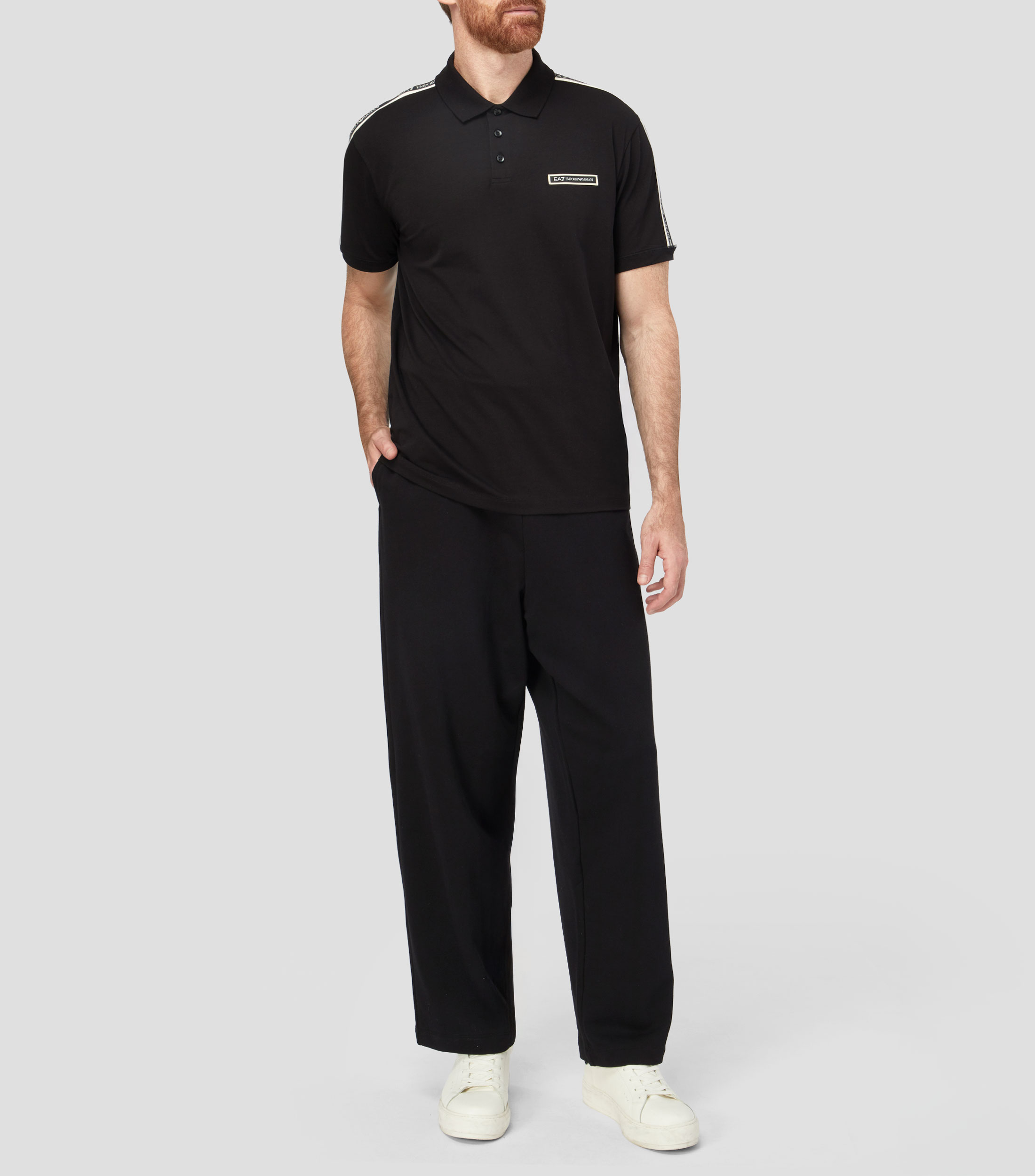 Playera tipo polo manga corta lisa Hombre