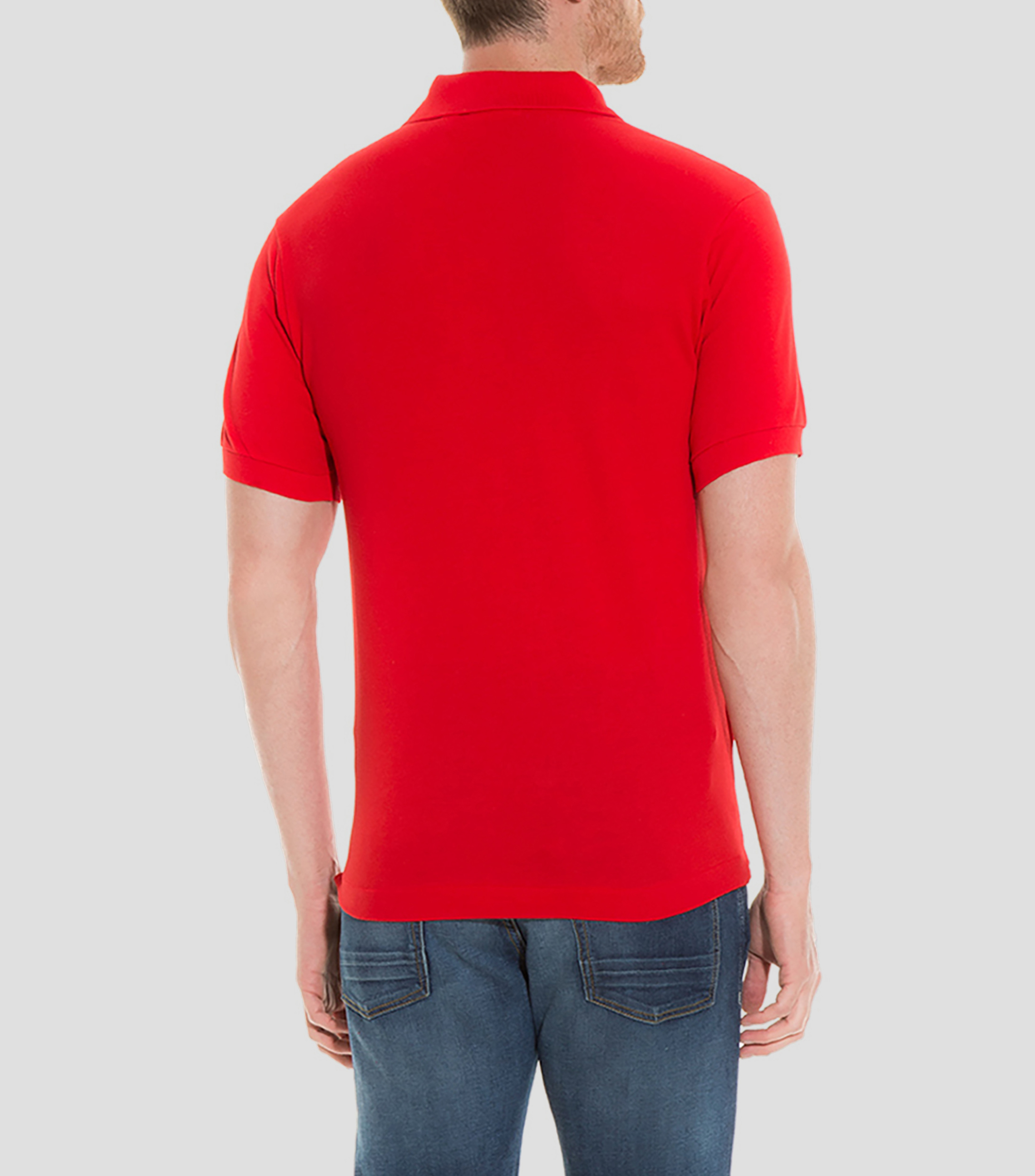 Playera tipo Polo roja de manga corta Hombre