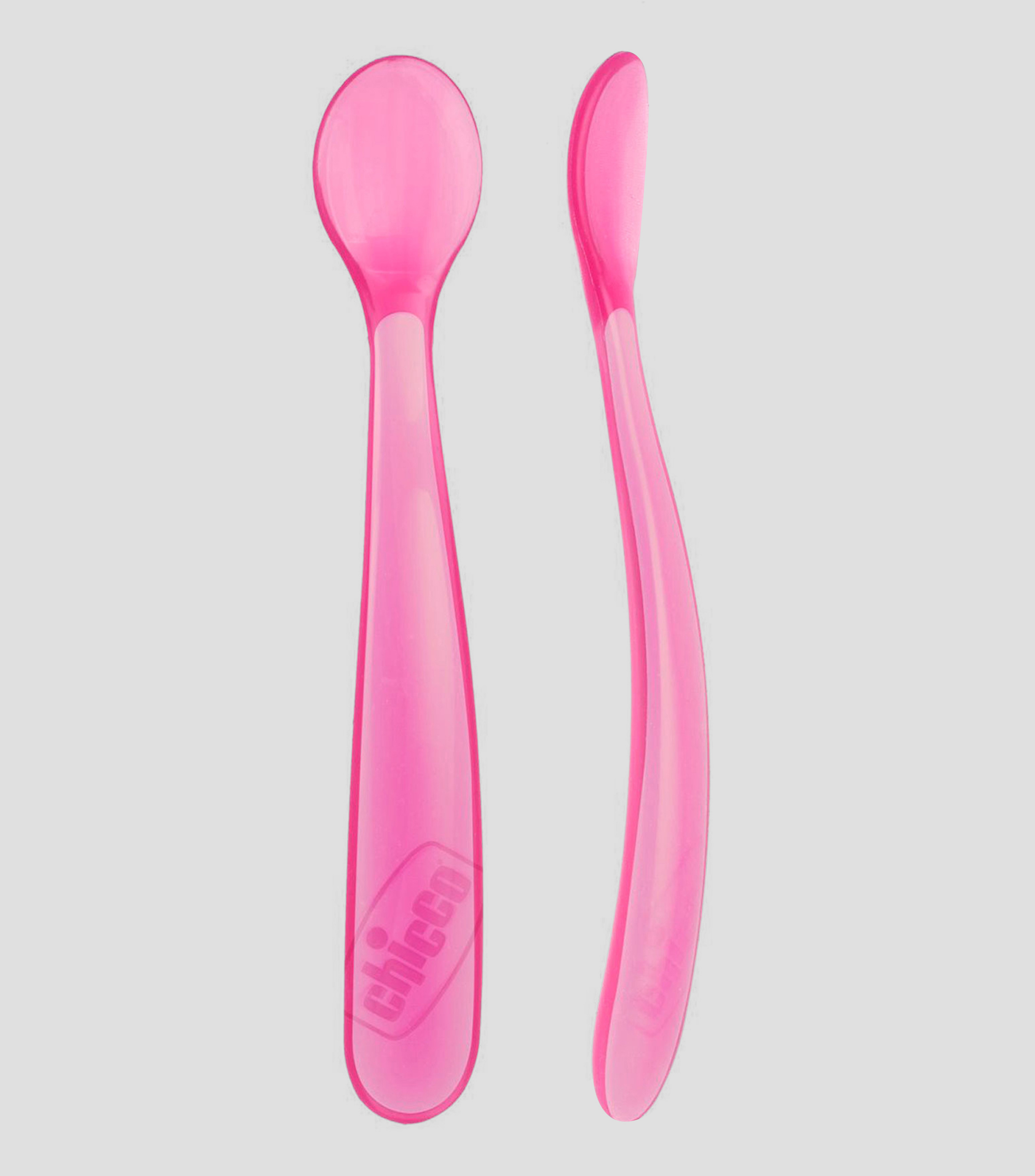 Set 2 Cucharas de Silicona Blanda - Rosa