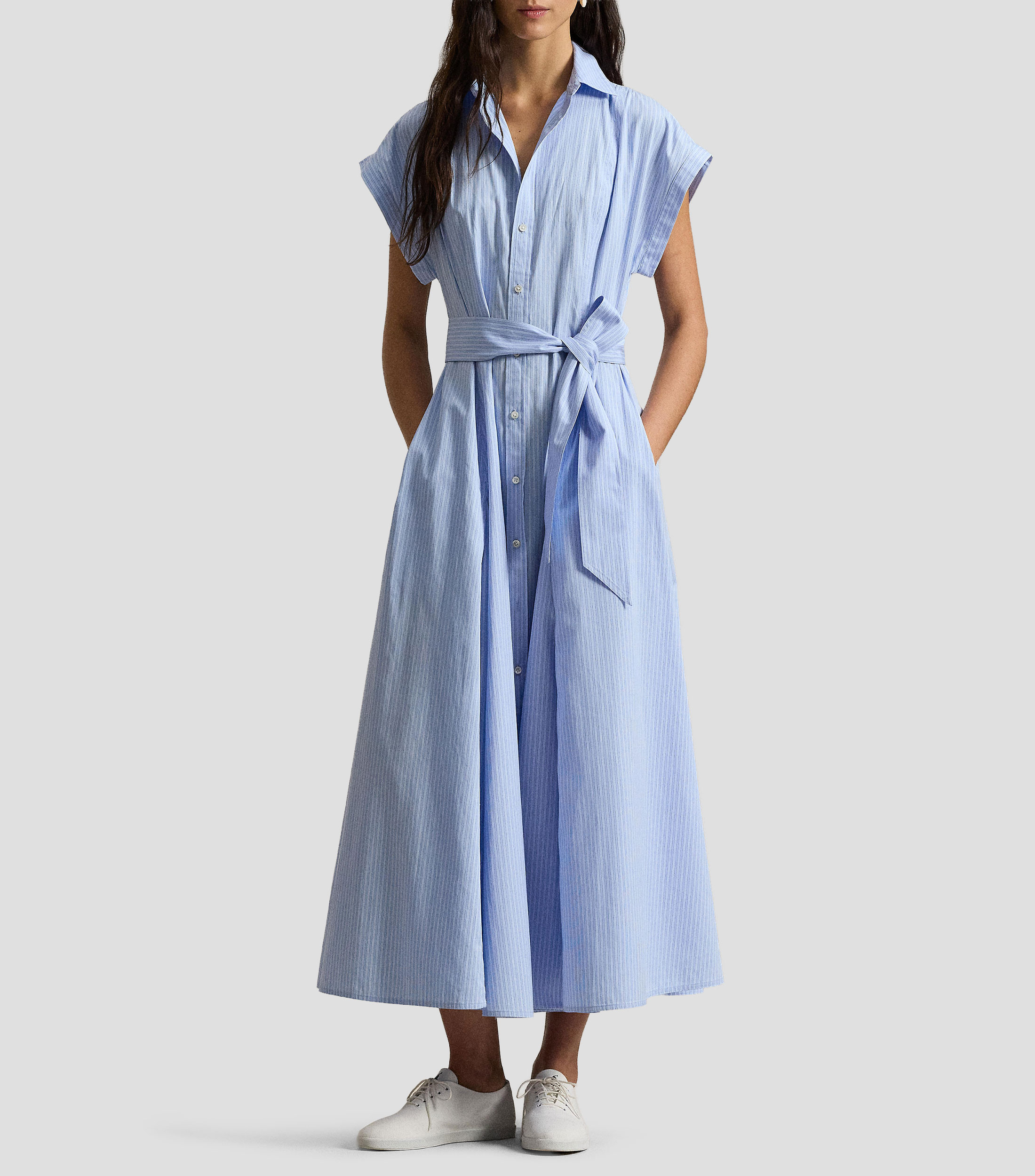 Vestido largo liso Mujer