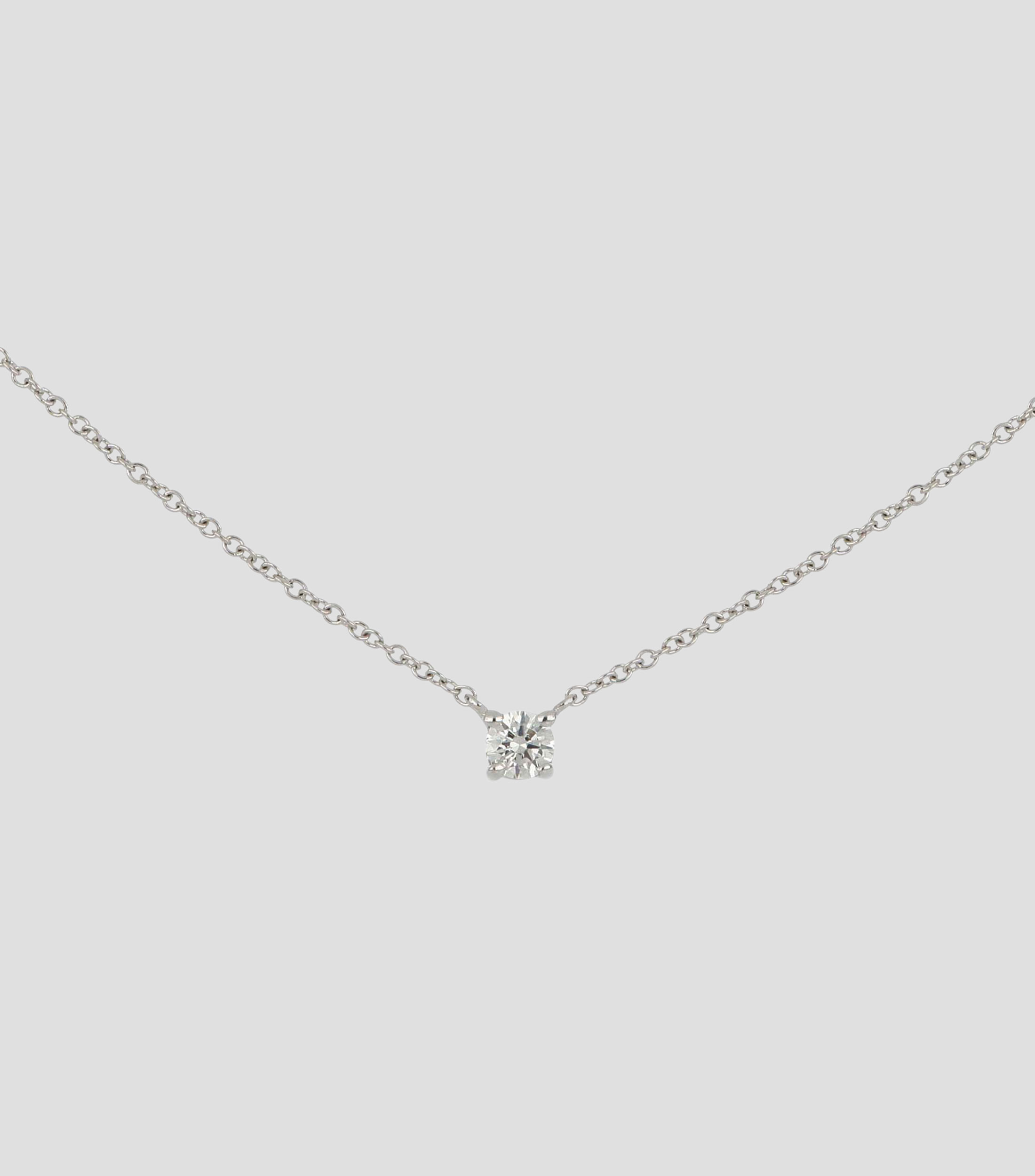 Gargantilla en oro blanco de 18 kilates con diamante Mujer