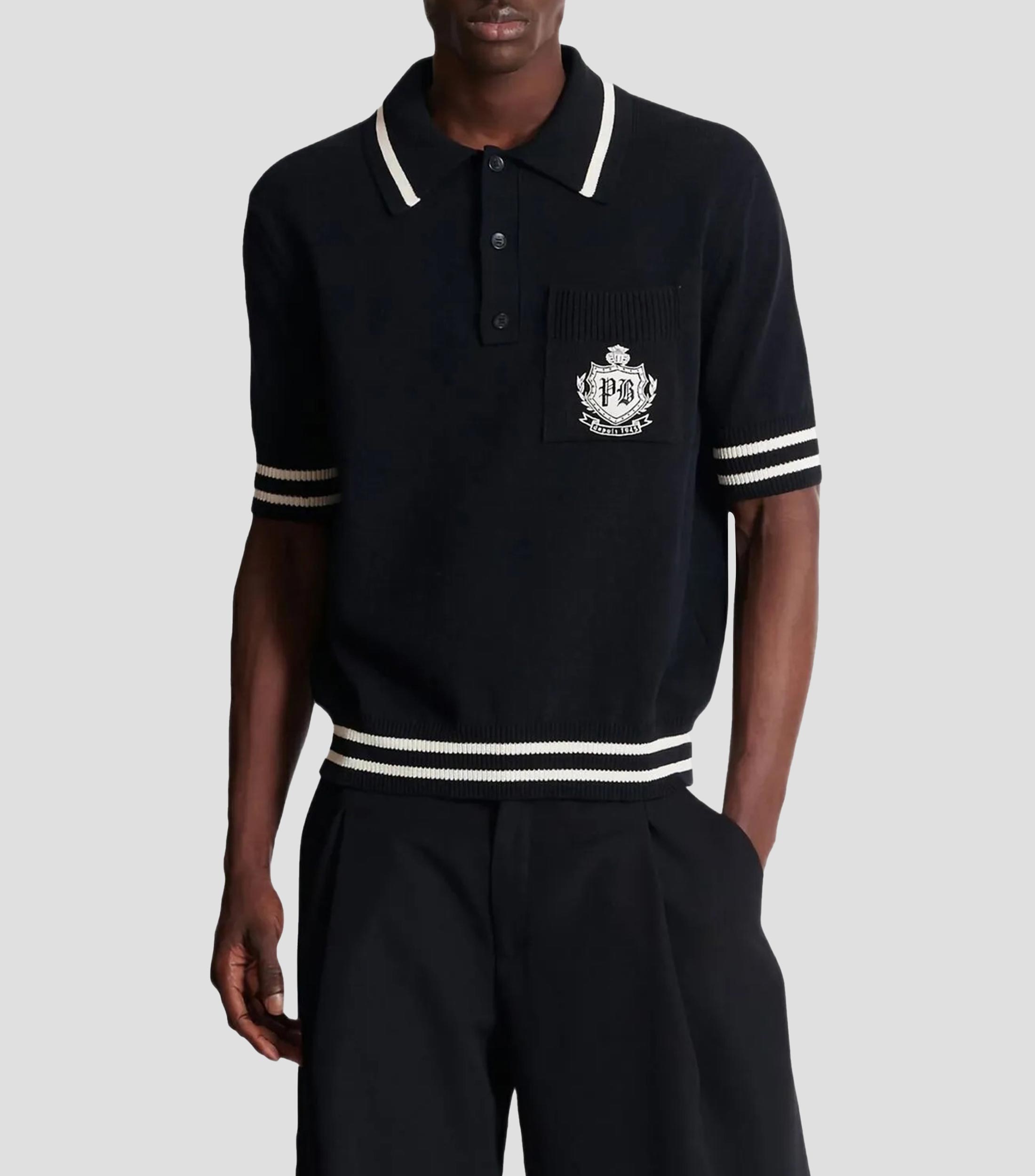Playera tipo polo manga corta lisa Hombre