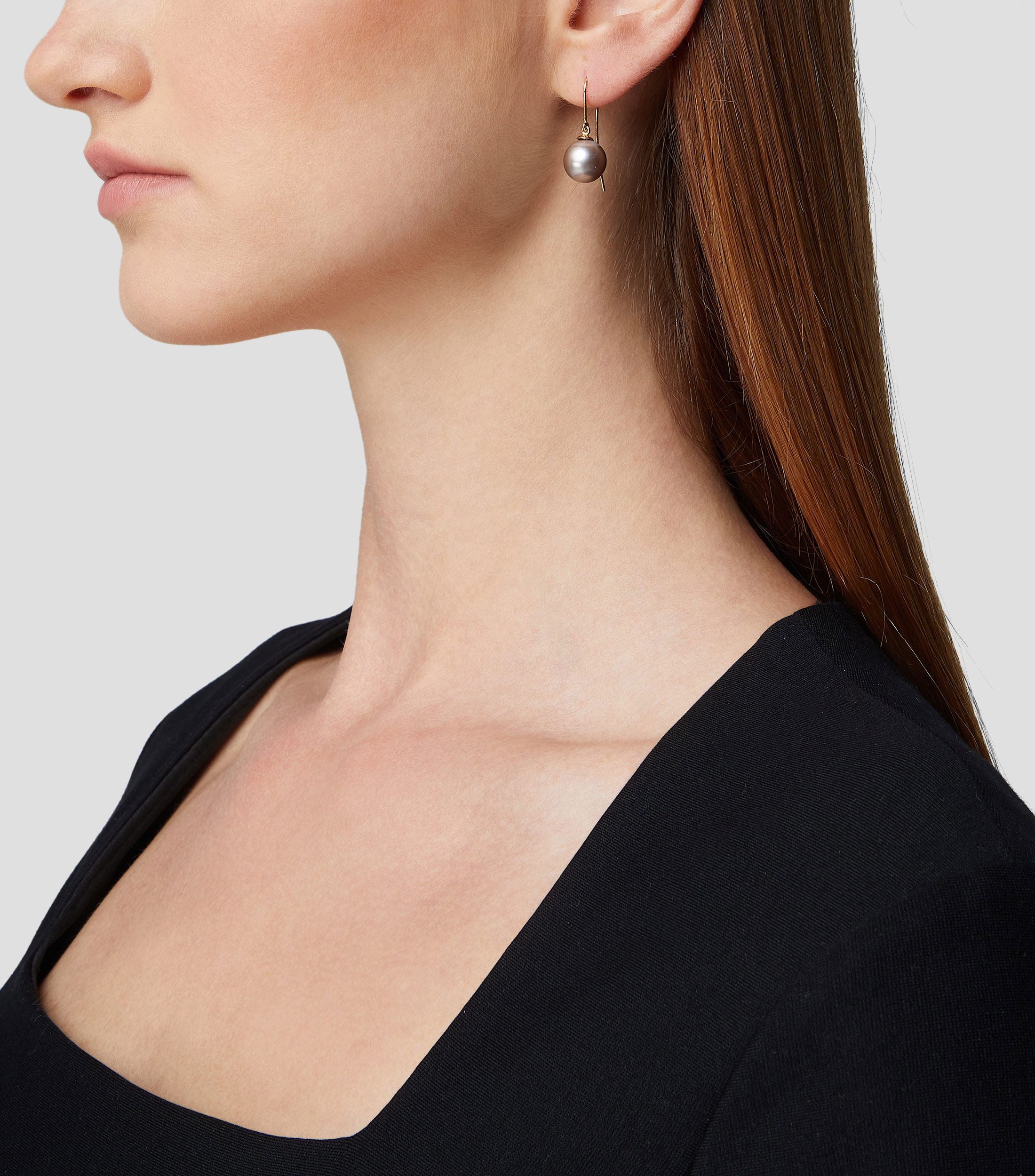 Aretes en Oro Amarillo de 14 Kilates con Perlas Mujer