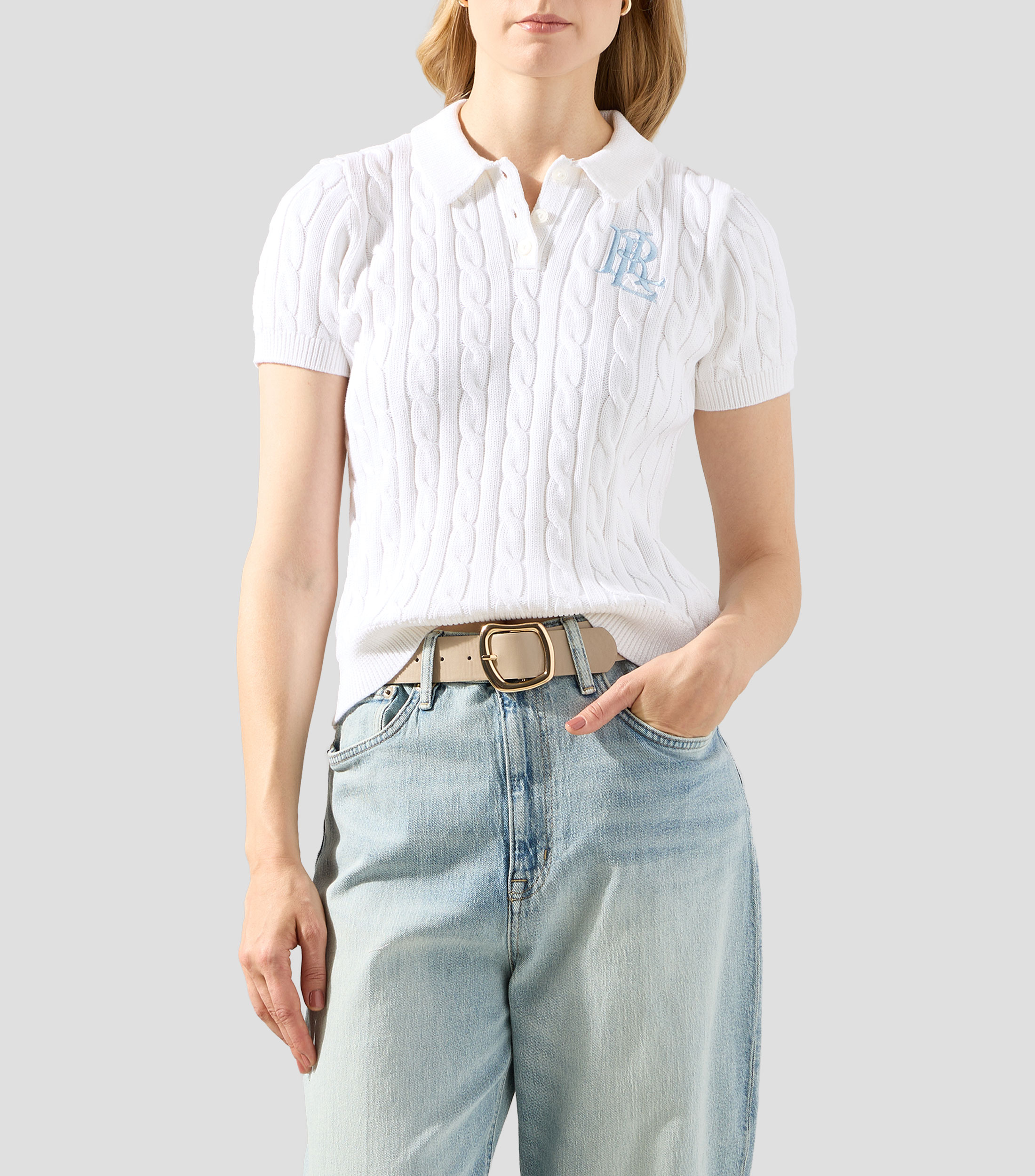 Suéter cuello polo Mujer