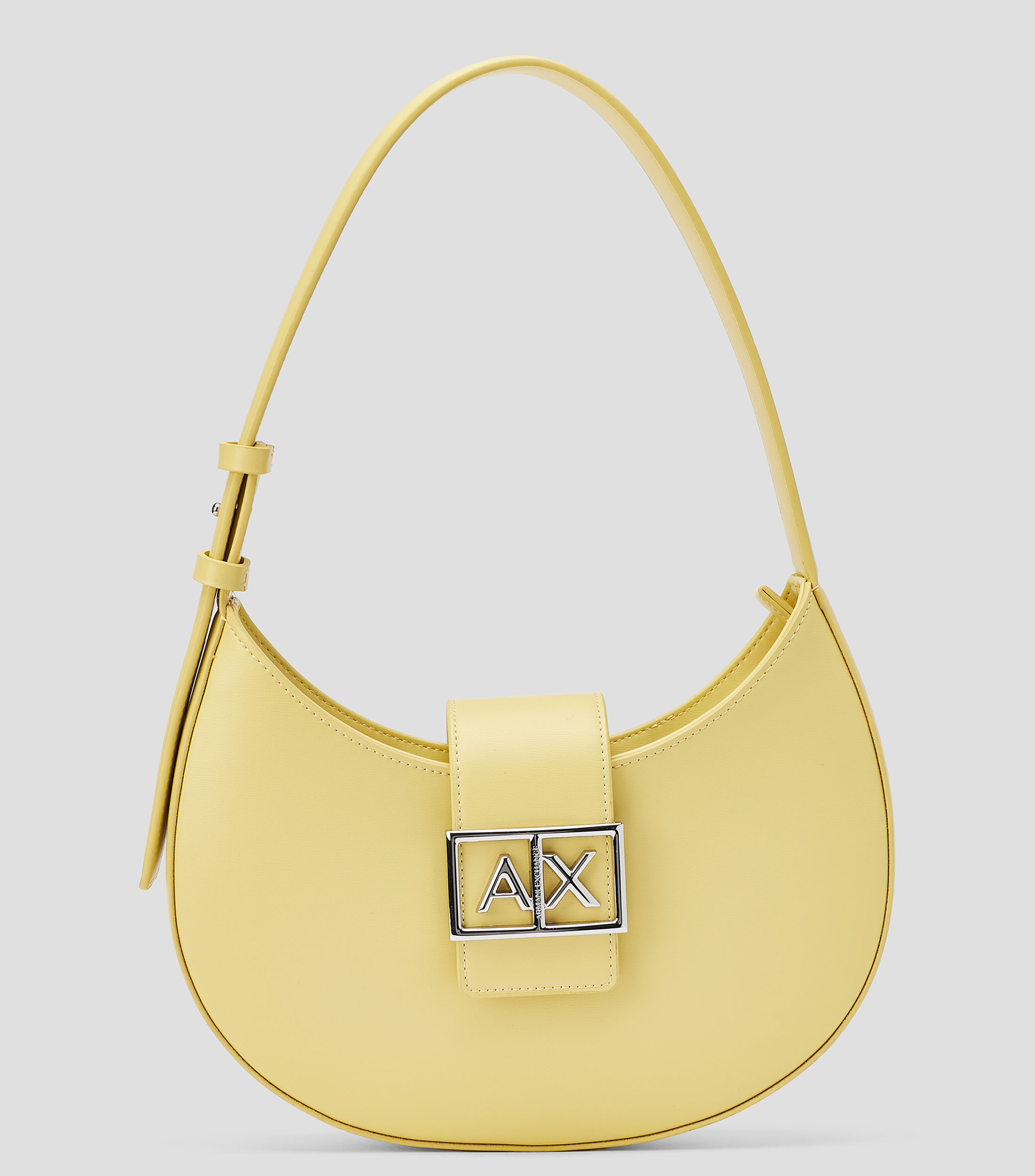 Bolsa shoulder amarilla lisa Mujer
