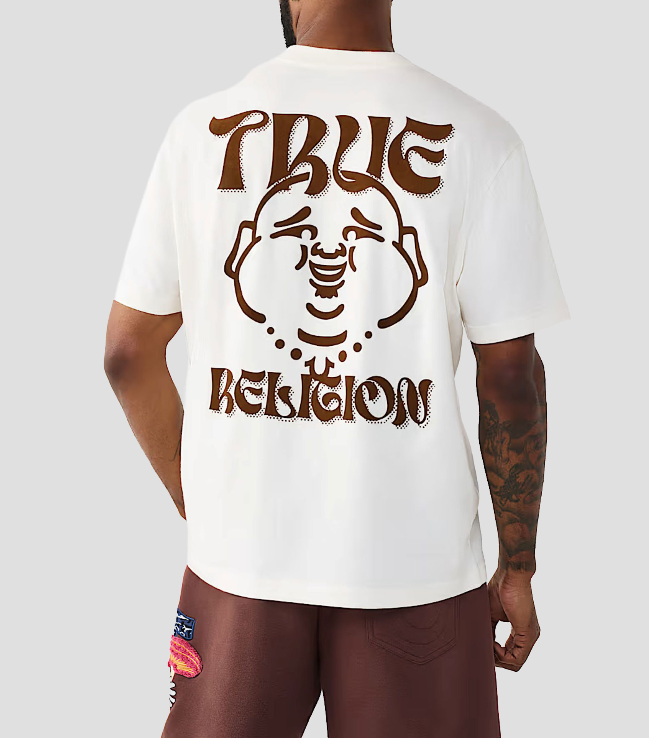 Playera cuello redondo manga corta estampada Hombre