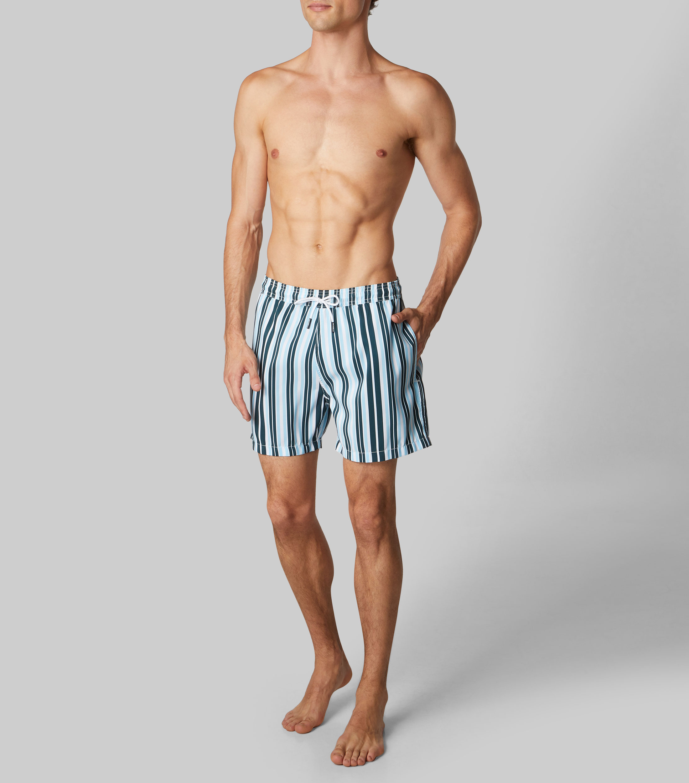 Traje de Baño largo con rayas Hombre