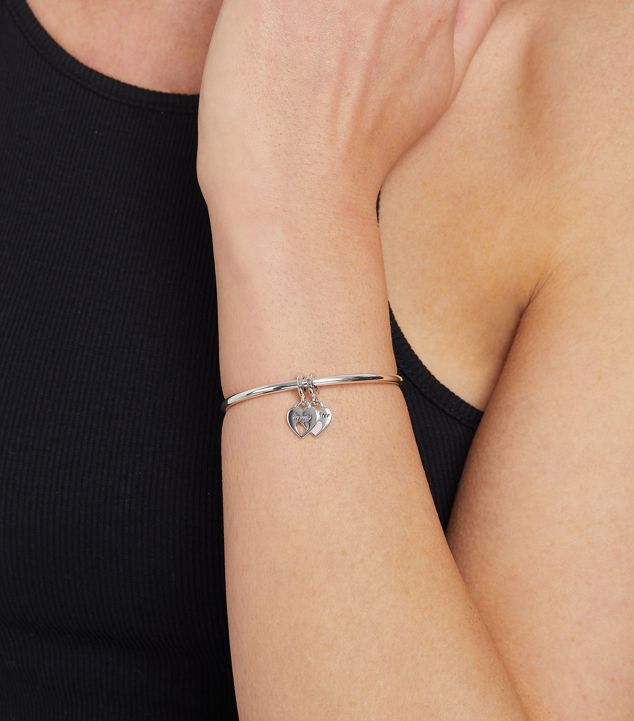 Set 2 Charms Corazones en plata .925 Moments Mujer