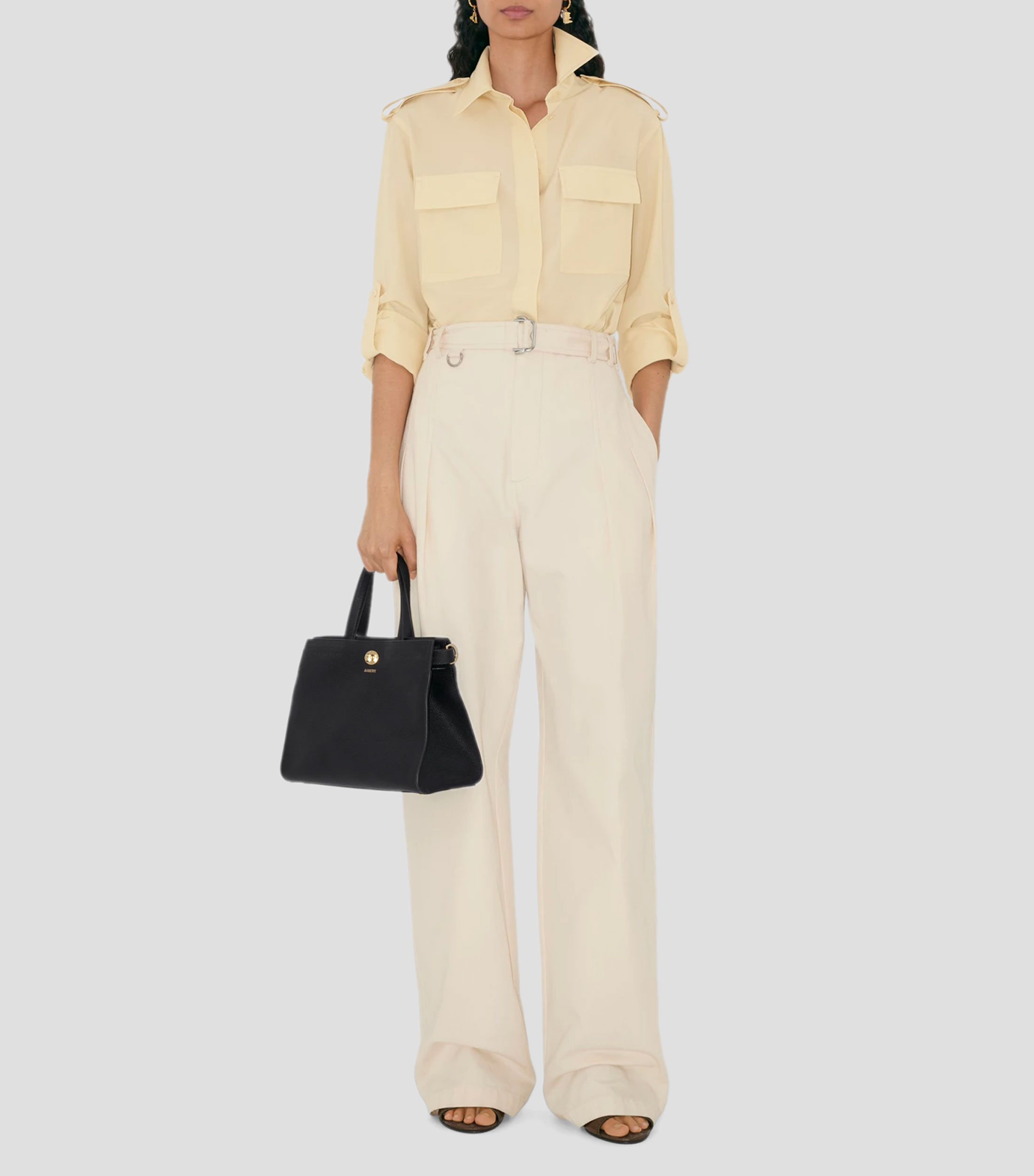 Bolsa tipo tote en piel vacuna Cotswolds lisa Mujer