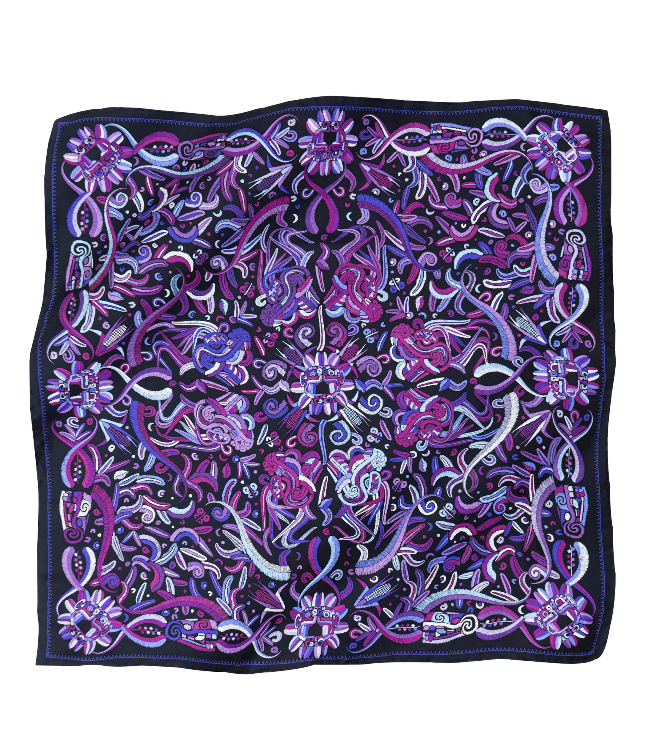Mascada morada oscura Quetzalcoatl Mujer