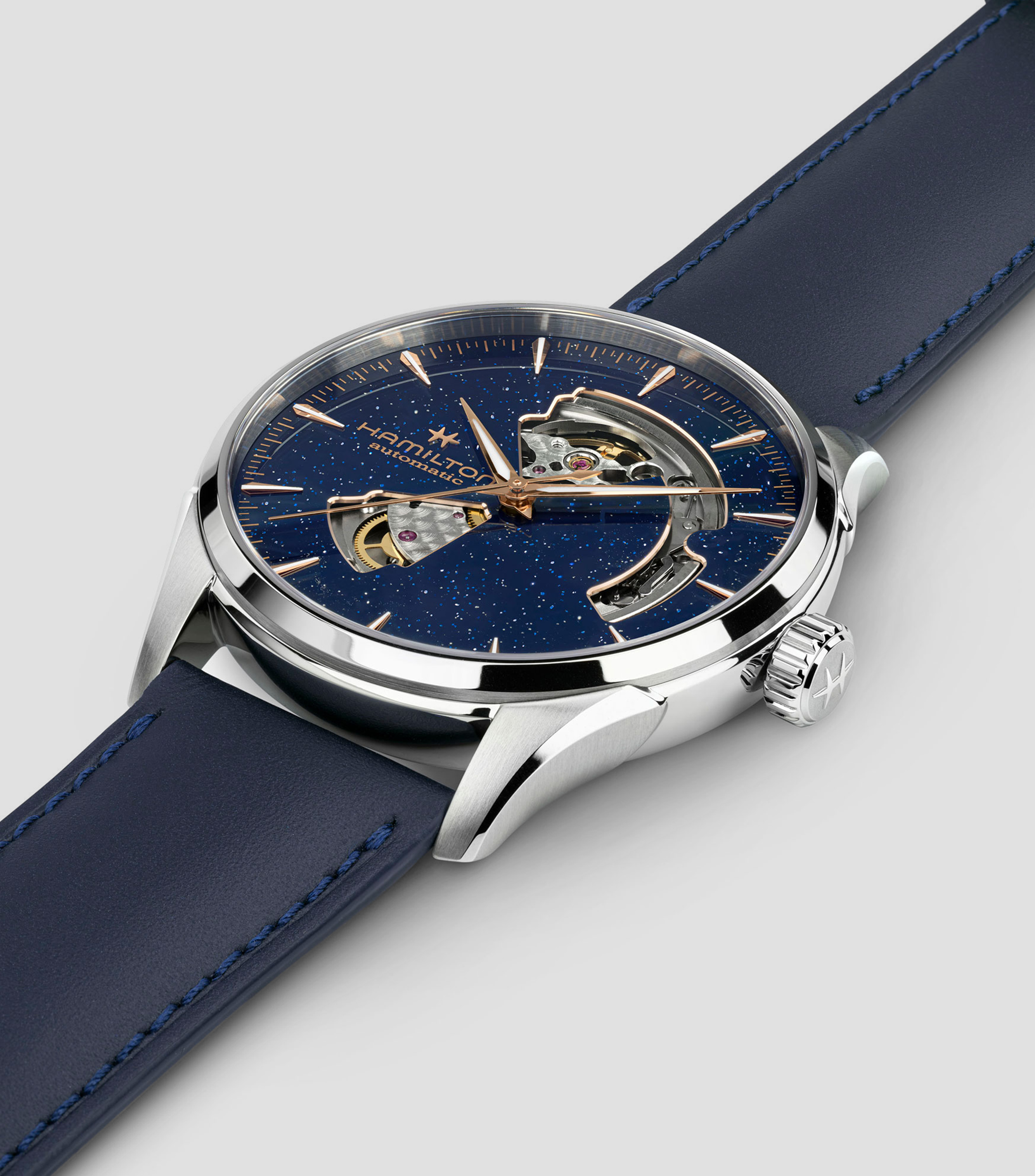 Reloj Unisex Azzmaster Open Heart Casual Plateado, Azul