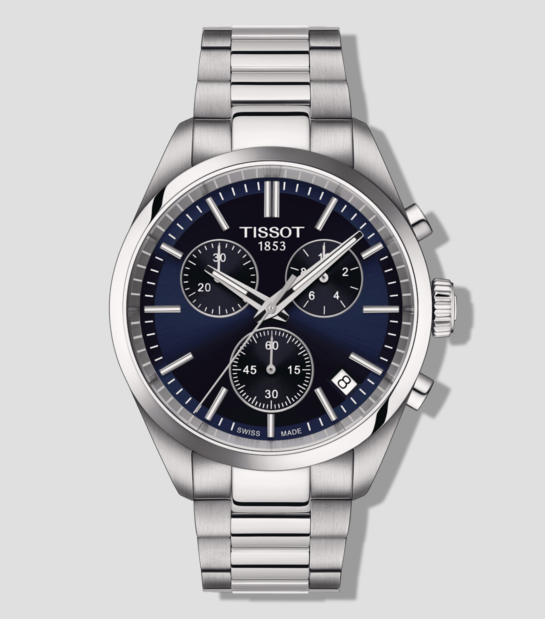 Reloj para Hombre T-Classic Casual Azul, Plateado