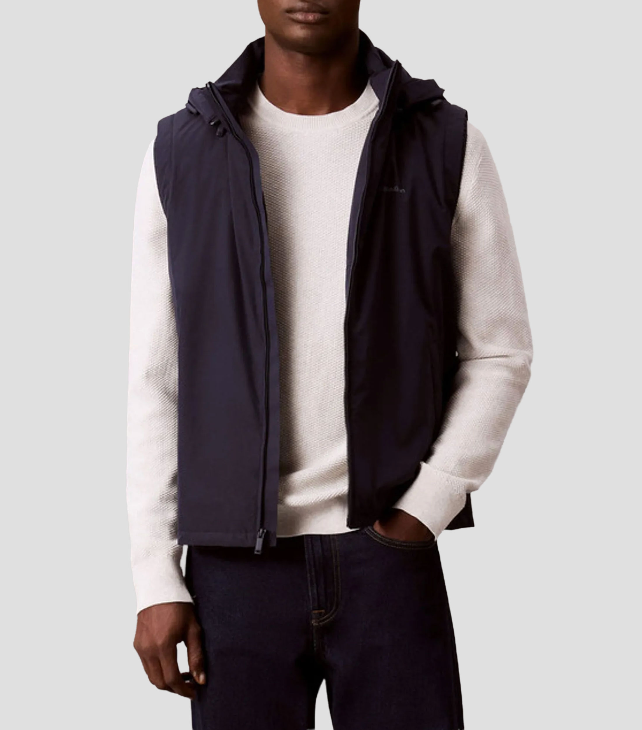 Chaleco con capucha Hombre