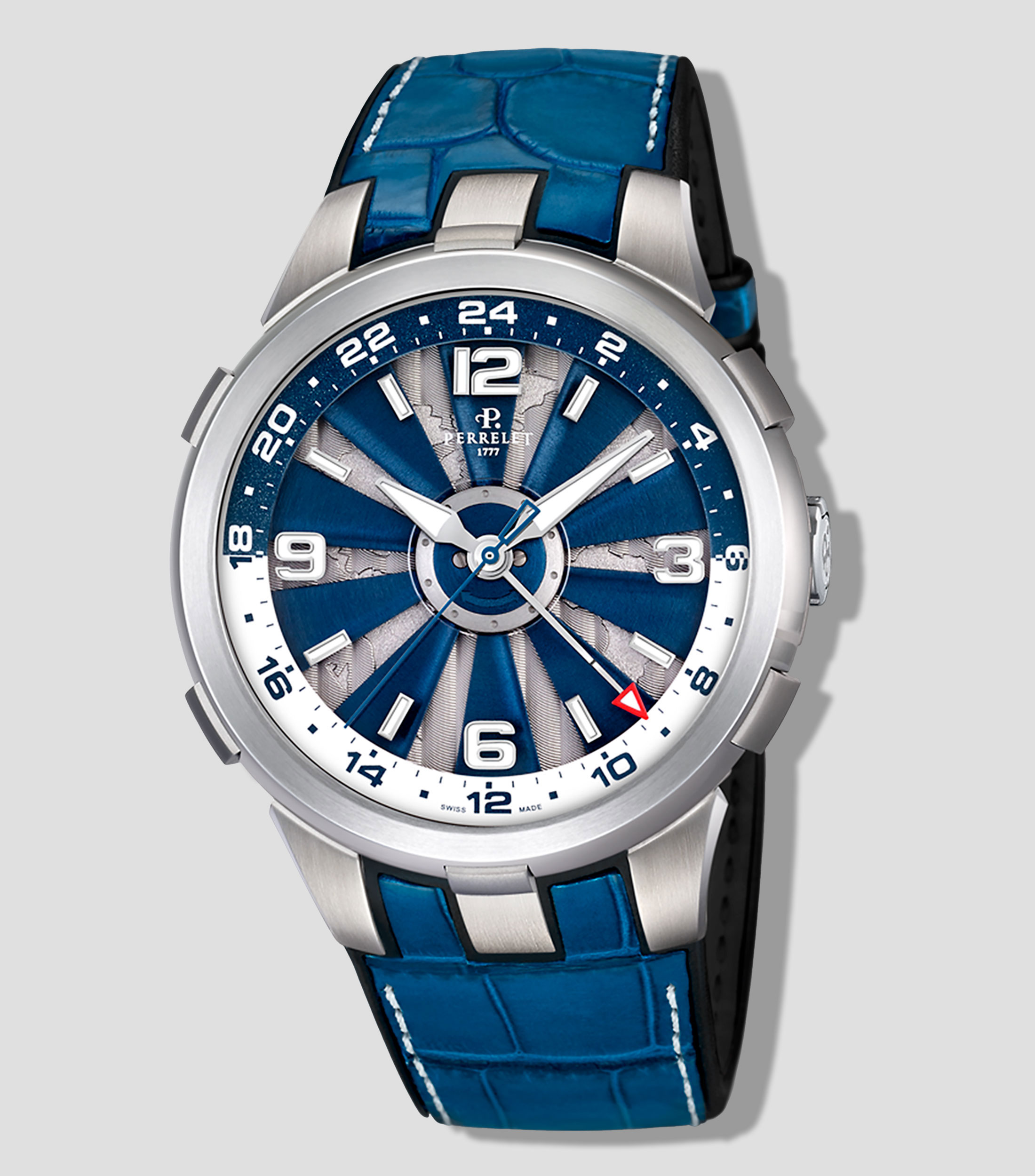 Reloj para Hombre Turbine GMT Bleu casual plateado, azul