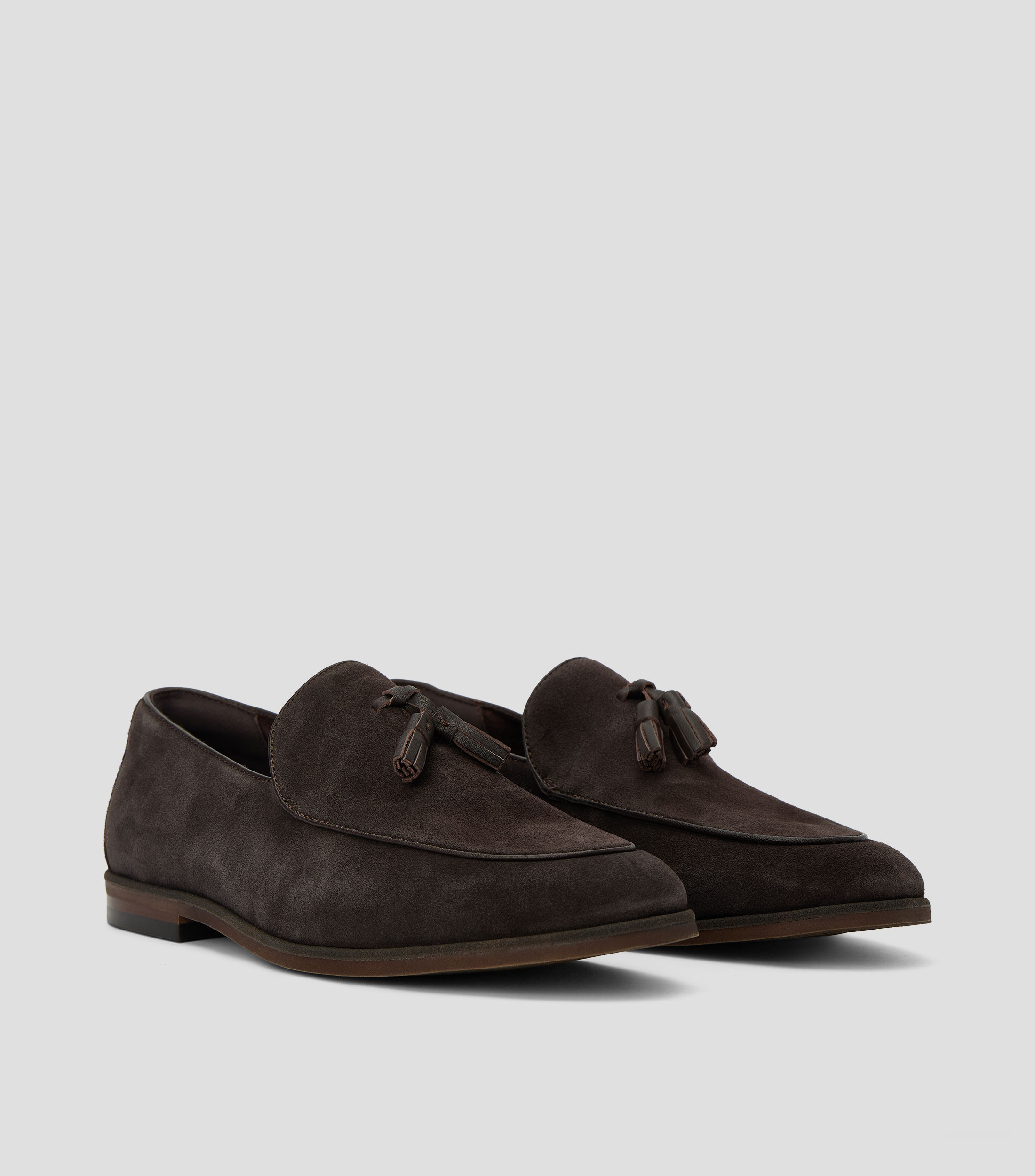 Mocasines en piel con borlas Hombre