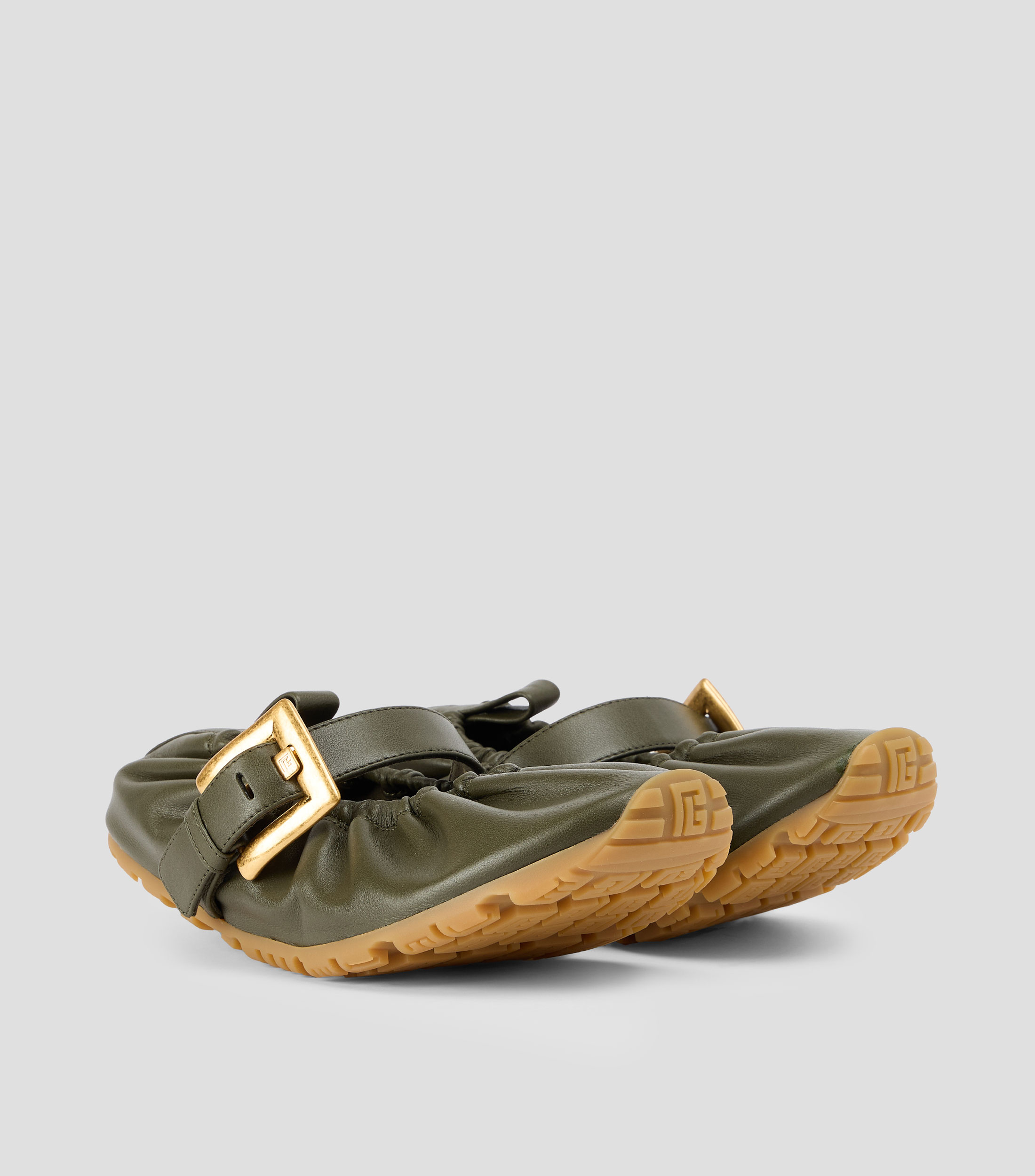 Flats en piel Mujer