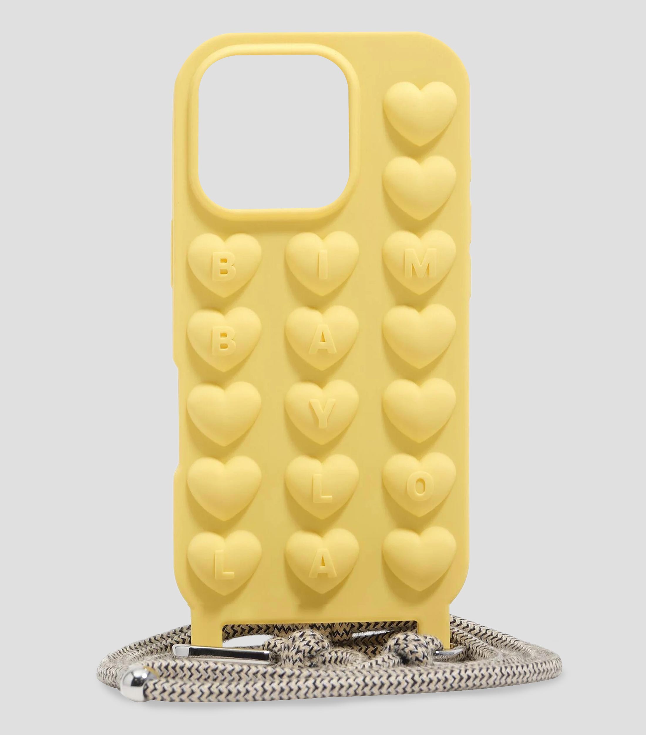 Funda de silicona con cuerda para iPhone 16 Pro