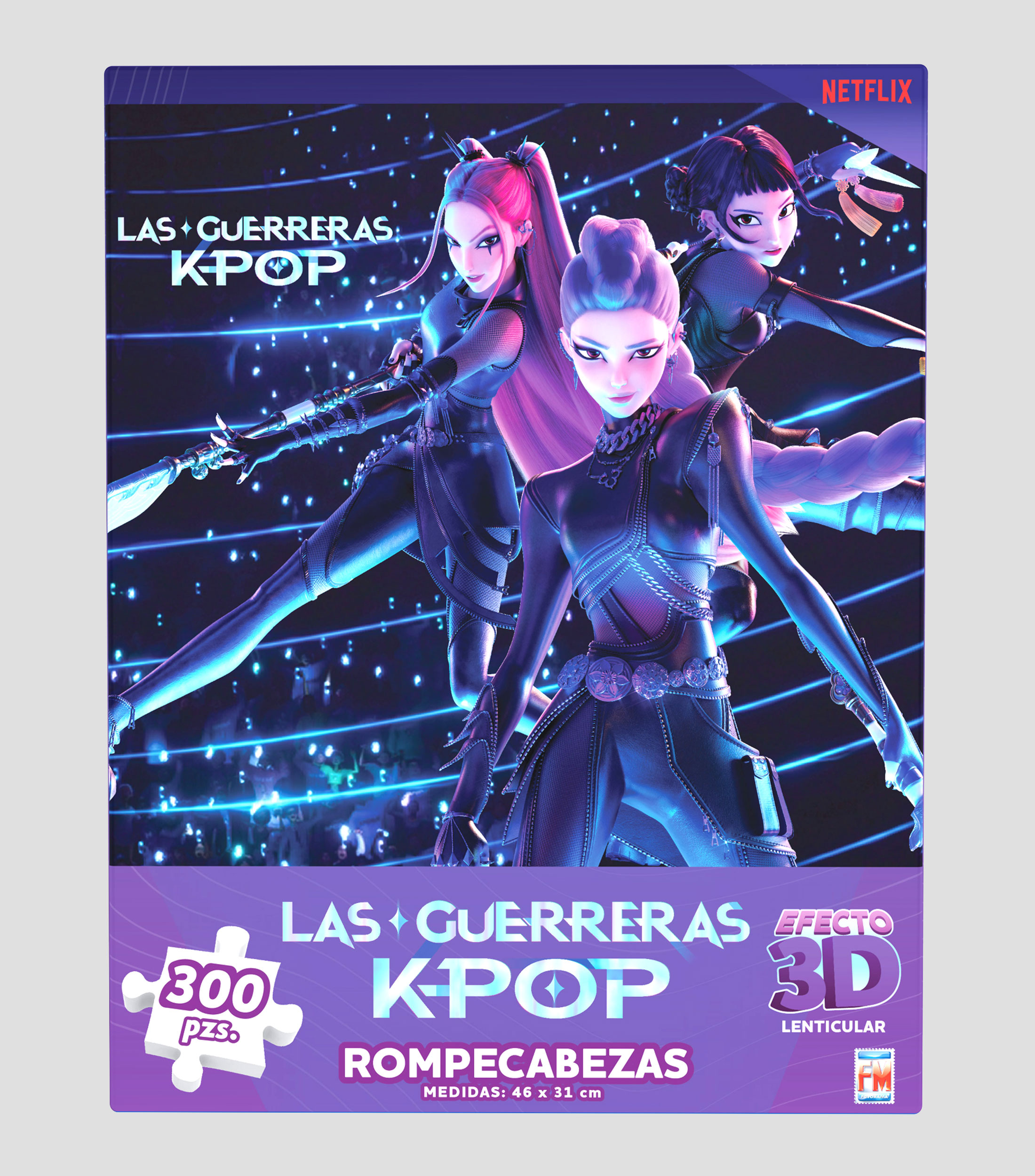 Rompecabezas Lenticular 3D KPop Demon Hunters 300 Piezas