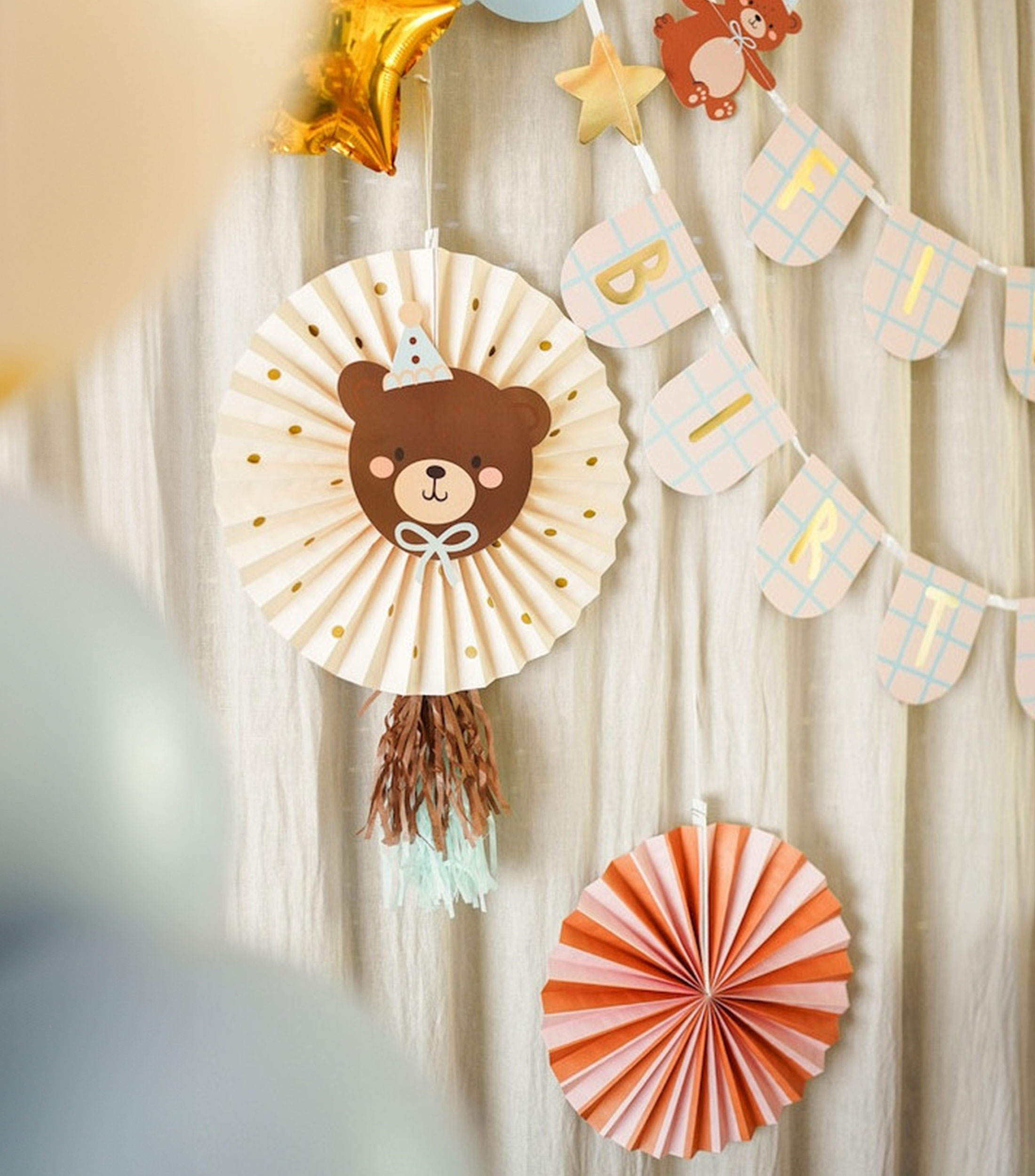 Set 2 rosetas decorativas con oso